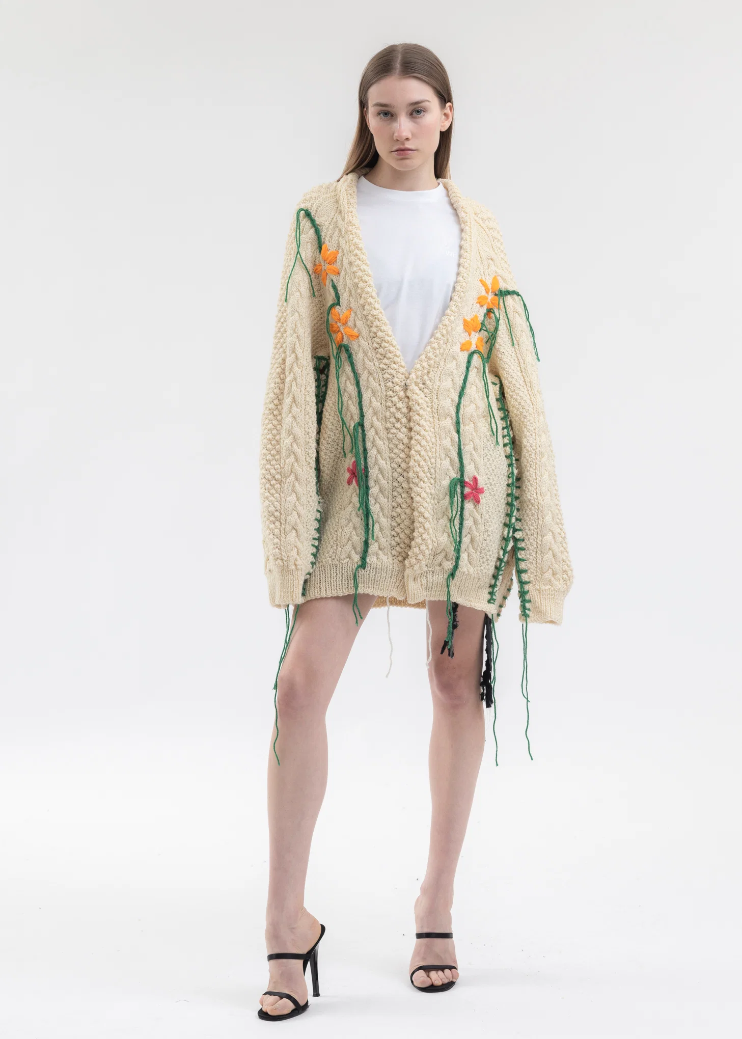 Hand Embroidery Fisherman Knit Cardigan -Style 2 - Image 6