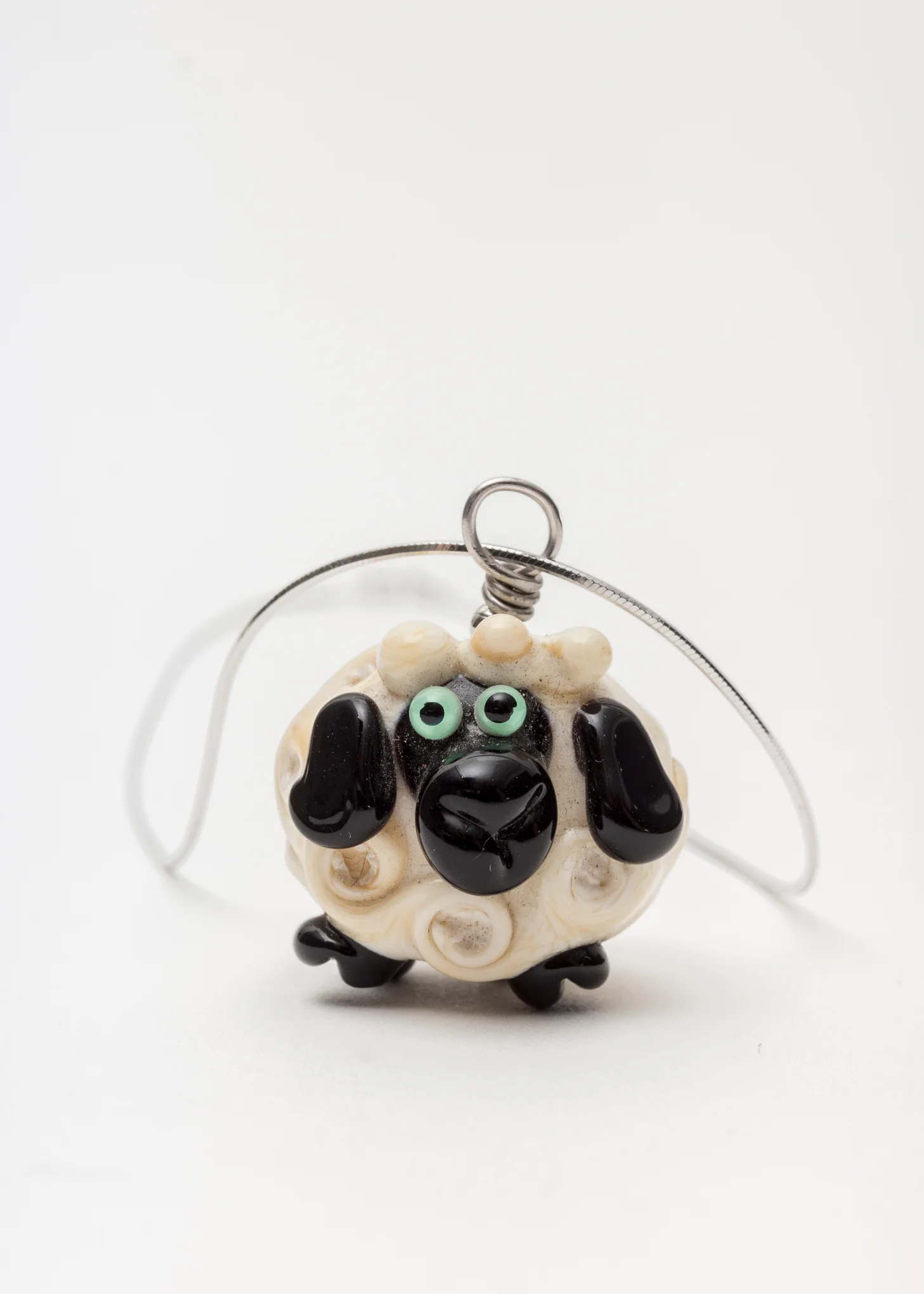 Handmade Glass Lamb 925 Silver Necklace - Image 4