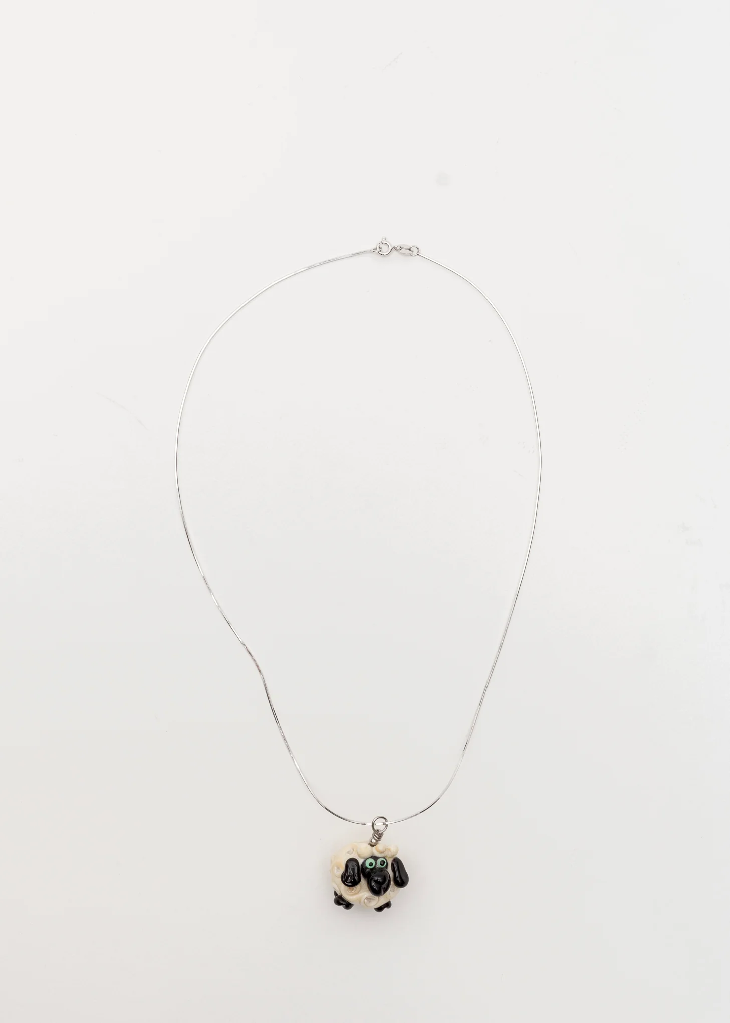 Handmade Glass Lamb 925 Silver Necklace - Image 5
