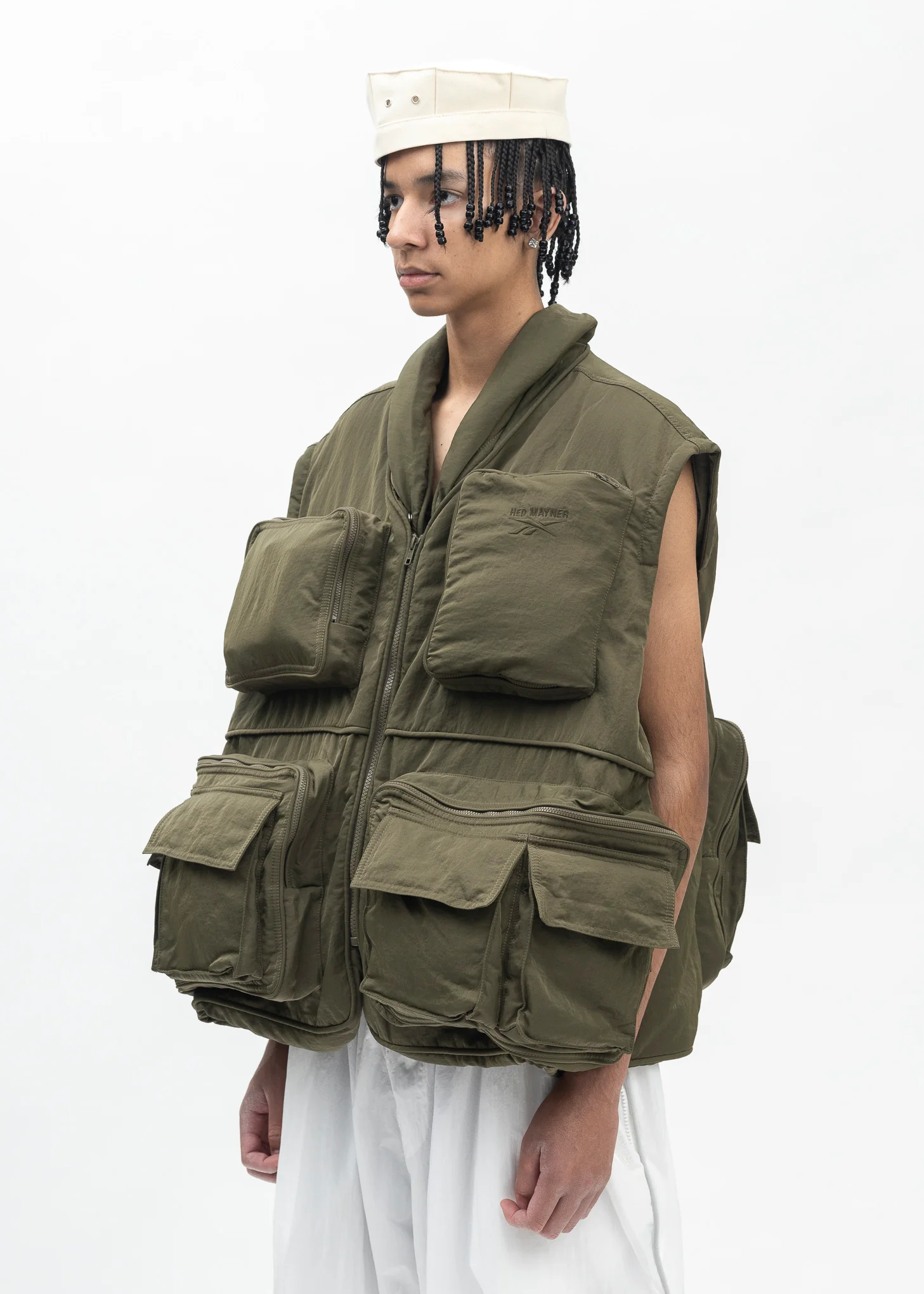 HED MAYNER X Reebok POCKETED VEST ARMY GREEN - Image 3