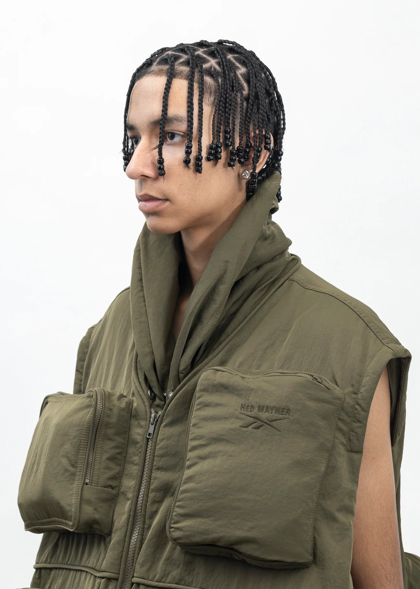 HED MAYNER X Reebok POCKETED VEST ARMY GREEN - Image 5