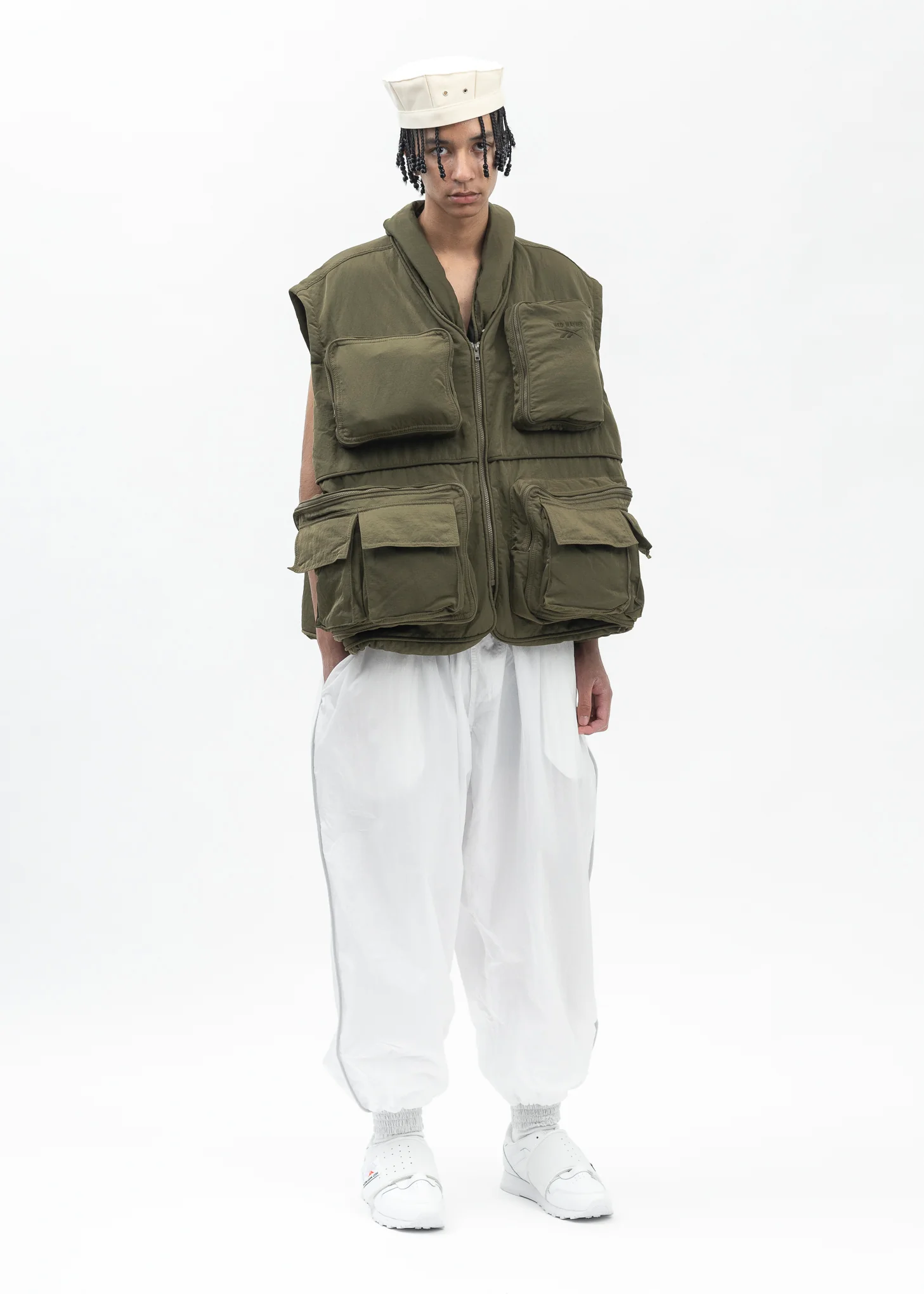 HED MAYNER X Reebok POCKETED VEST ARMY GREEN - Image 6