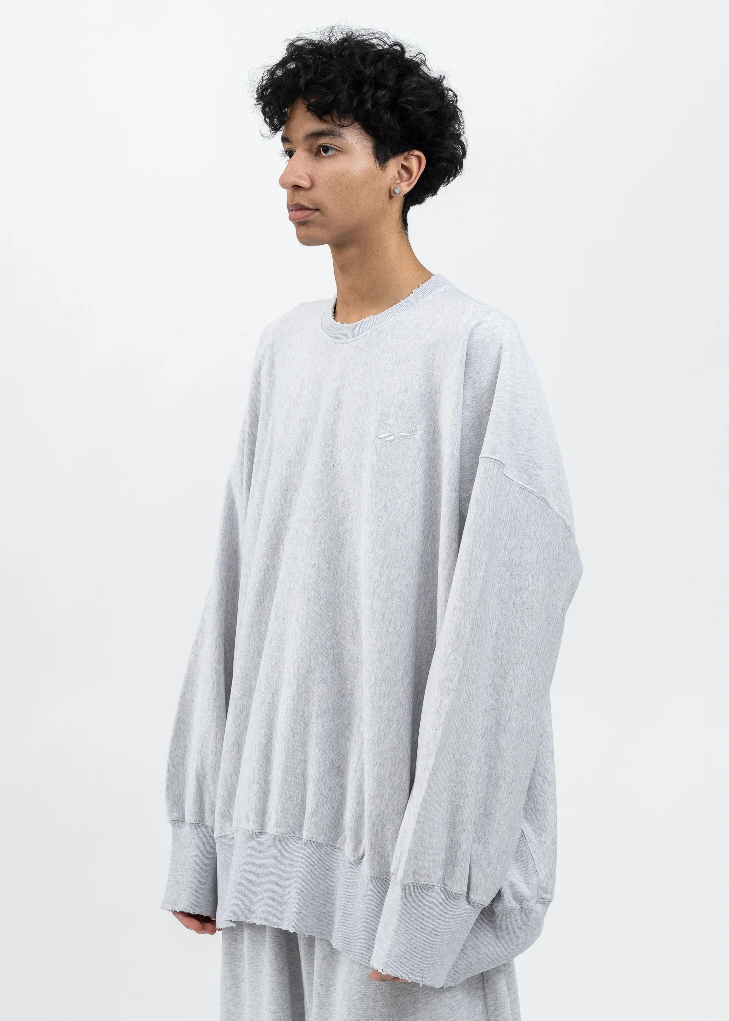 HED MAYNER X Reebok CREWNECK SWEATER GREY MELANGE - Image 3