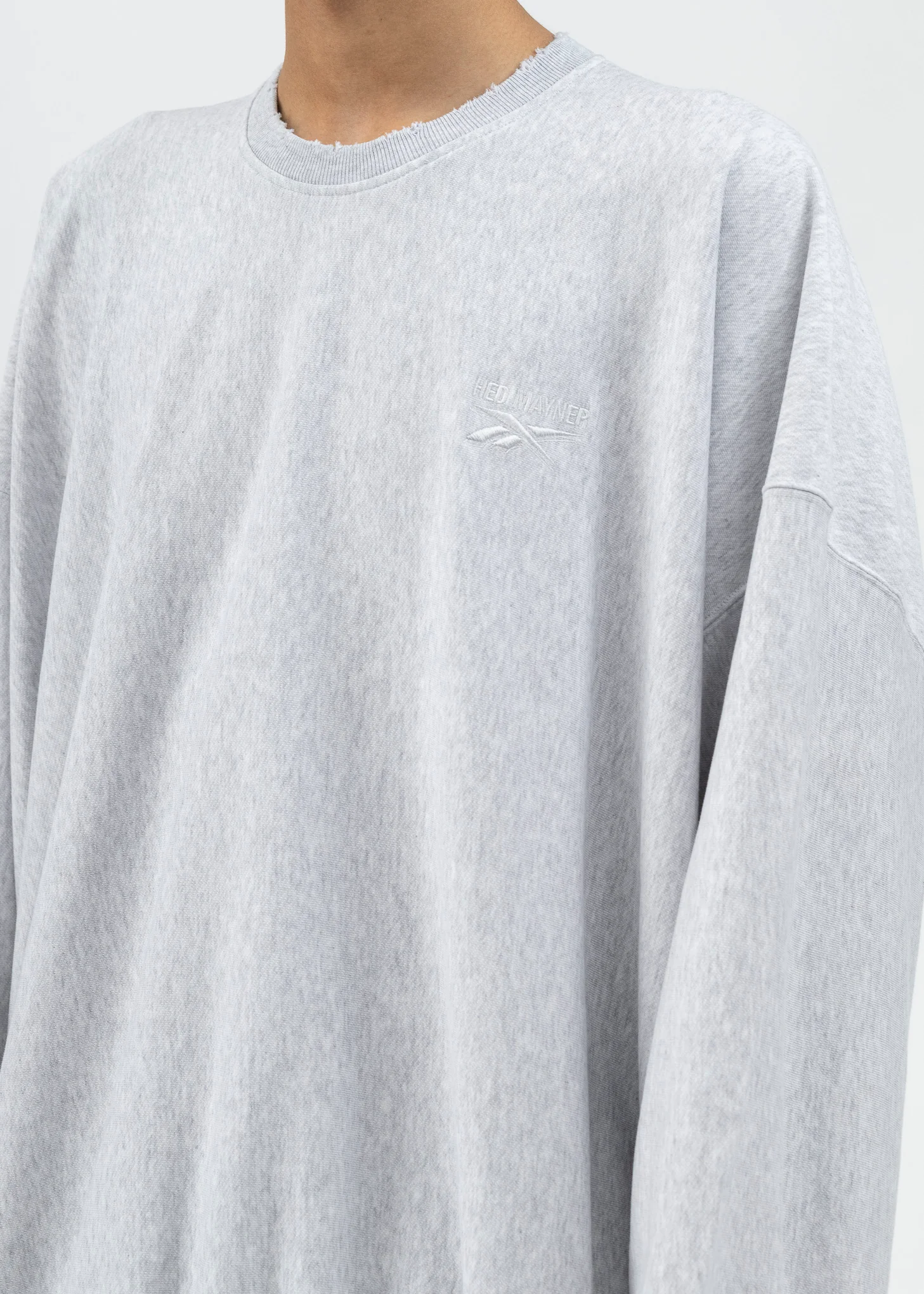 HED MAYNER X Reebok CREWNECK SWEATER GREY MELANGE - Image 4