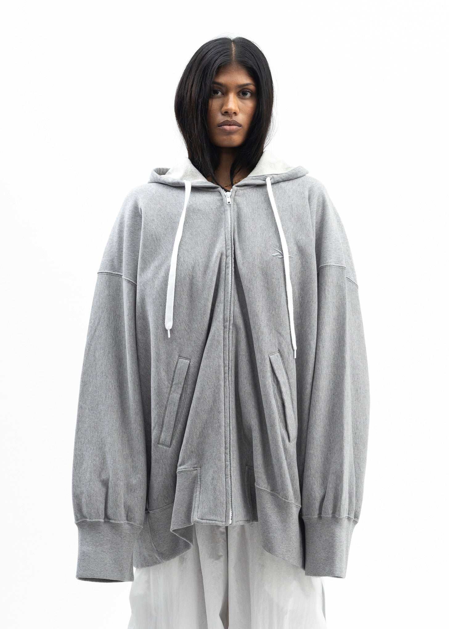 HED MAYNER X Reebok ZIPPED HOODIE GREY MELANGE