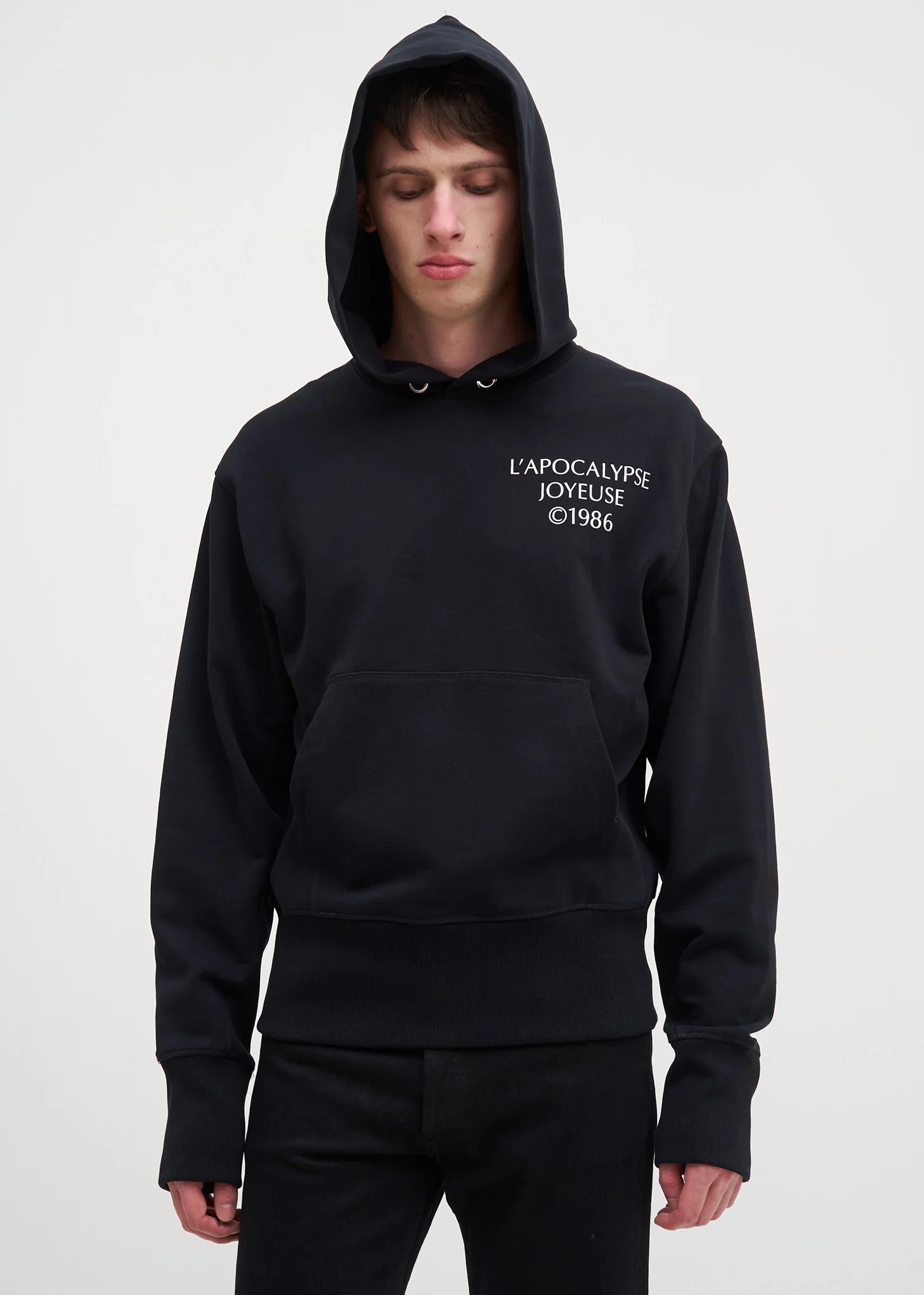 Black Helmut Logo Hack Hoodie