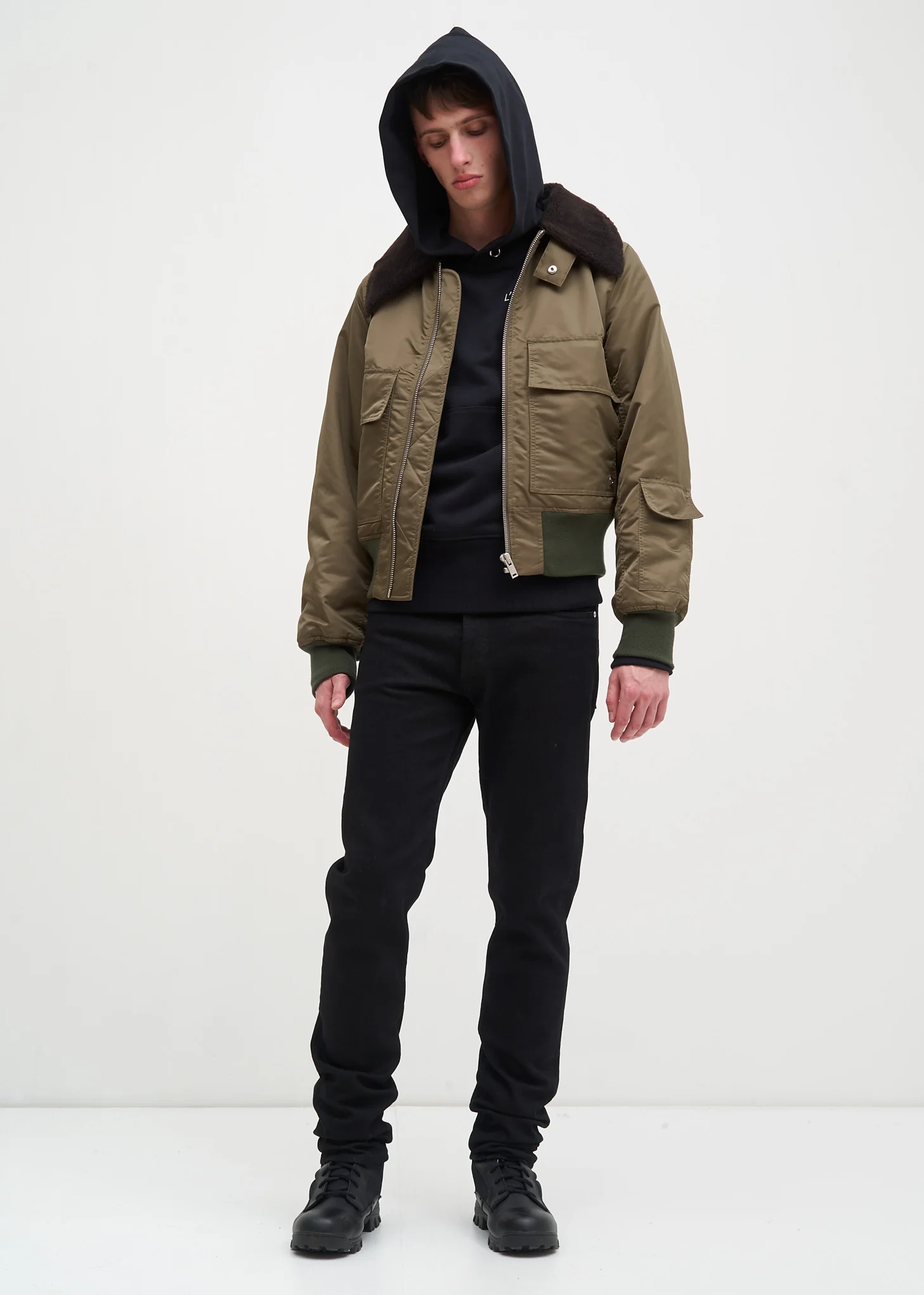 Black Helmut Logo Hack Hoodie - Image 5