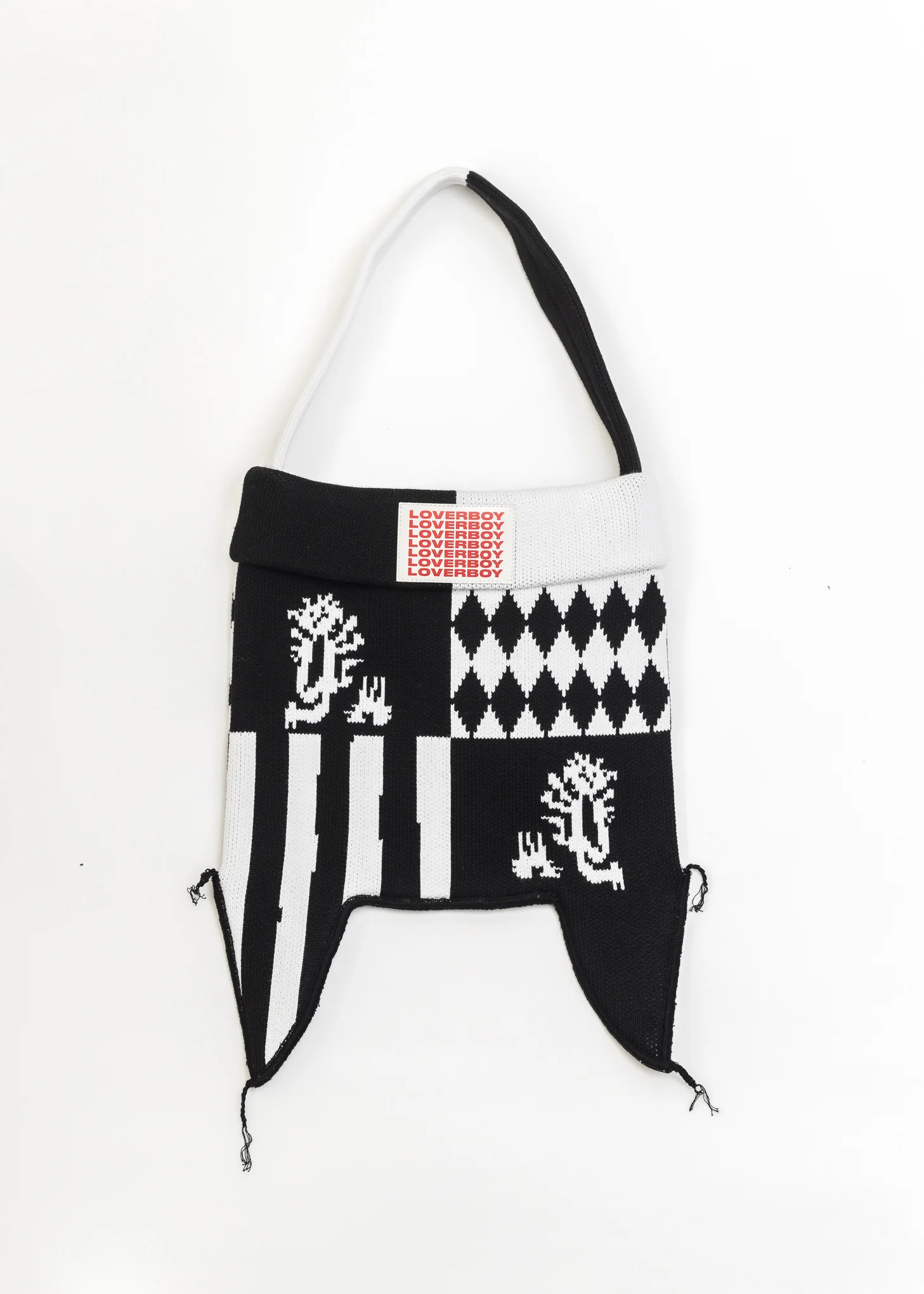 HERALDRY MONOCHROME KNITTED BAG