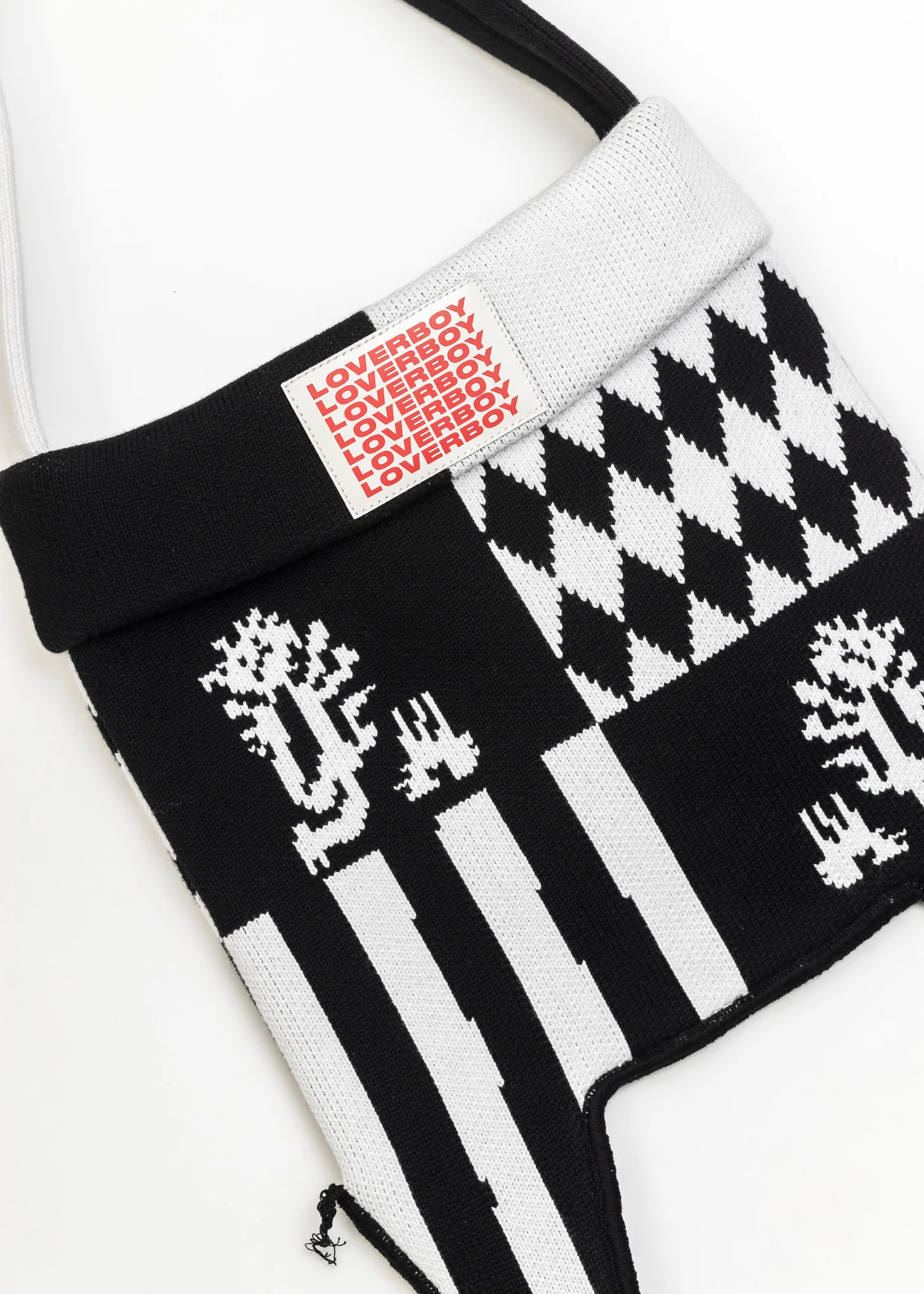 HERALDRY MONOCHROME KNITTED BAG - Image 3