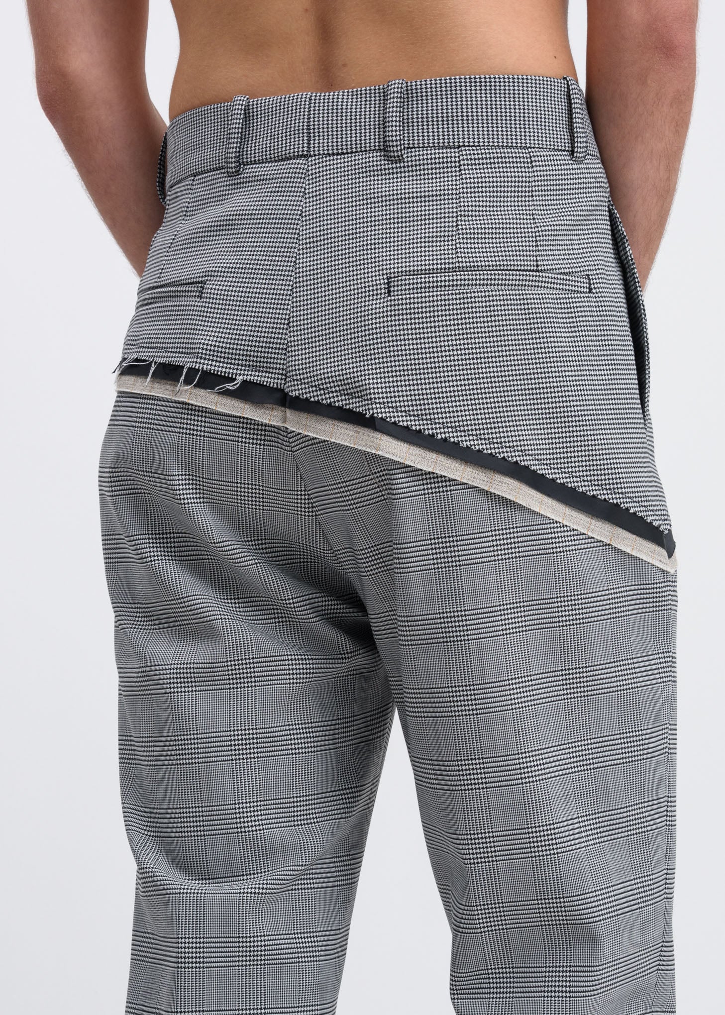 Houndstooth Check D'angelo Raw Trousers - Image 4