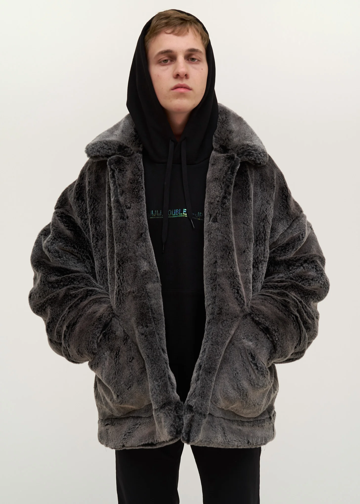 Husky Animal Painted Fur Jacket - Image 2