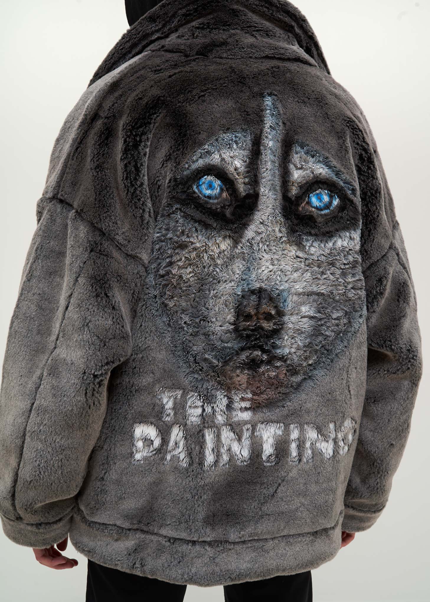 Husky Animal Painted Fur Jacket - Image 4