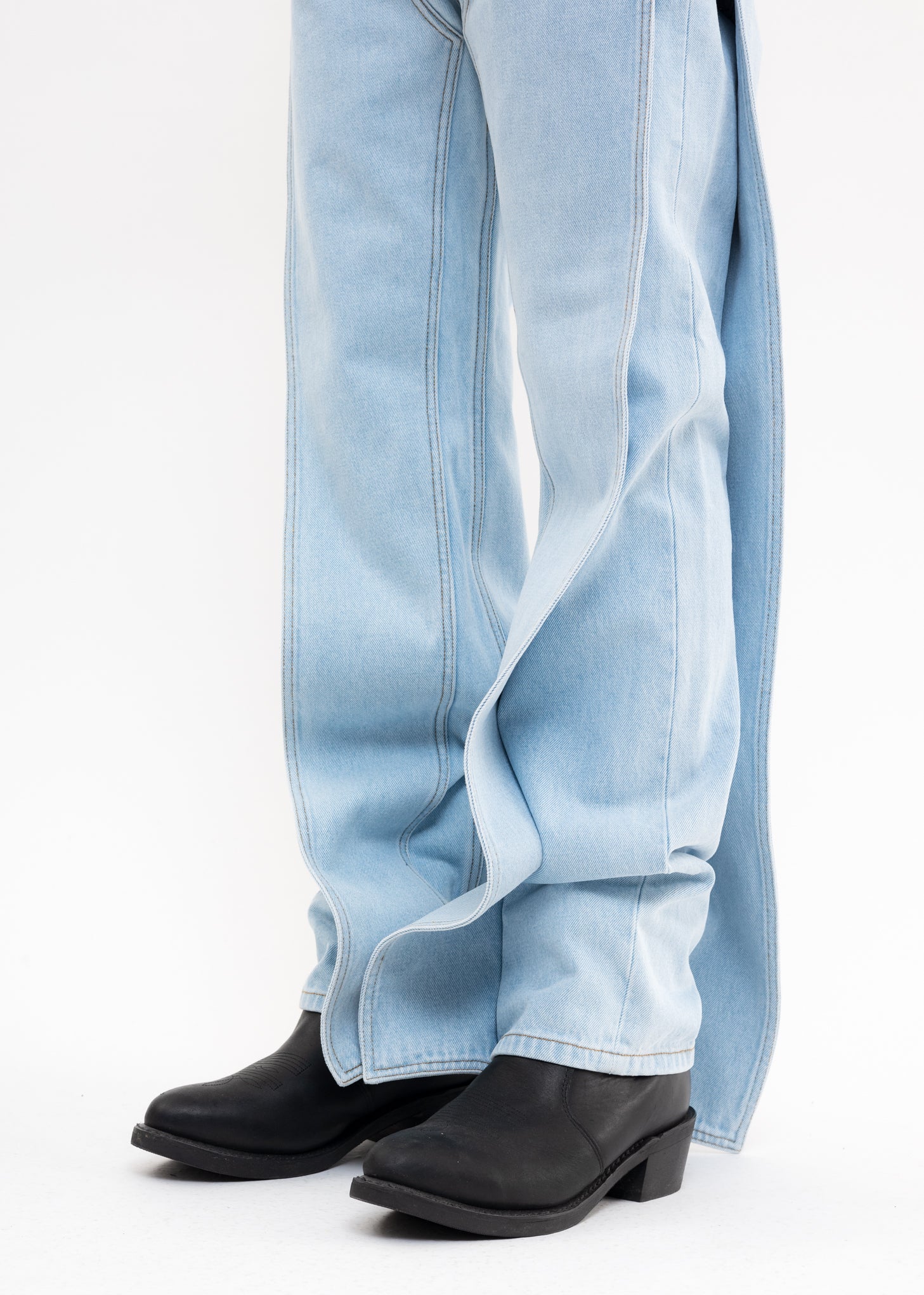 Ice Blue Panel Jeans - Image 4