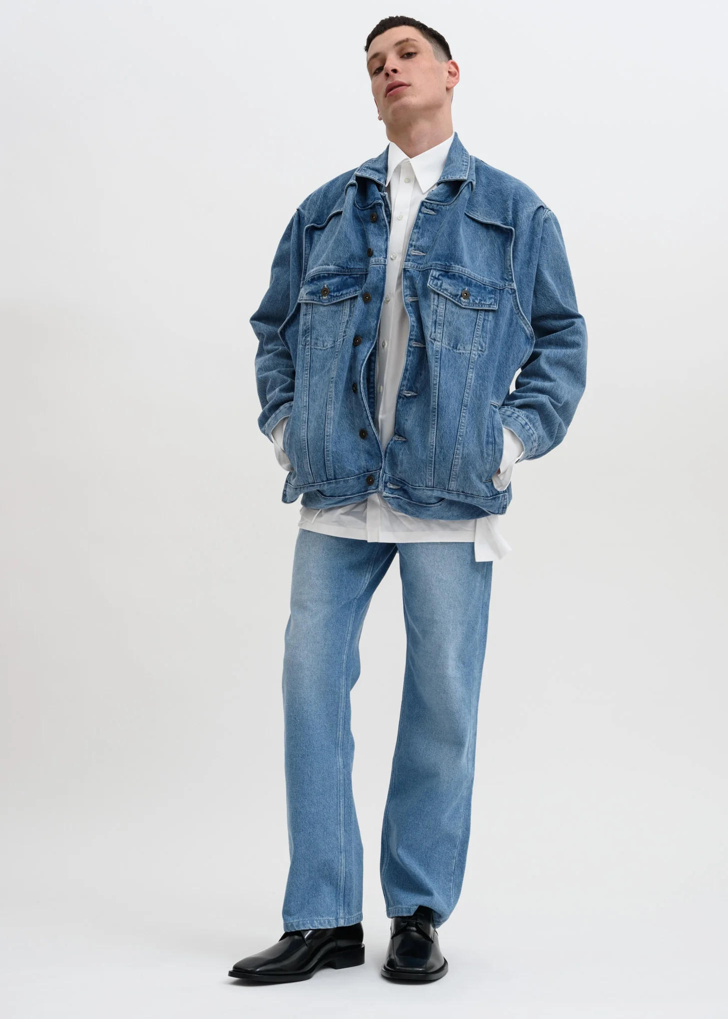 Ice Blue Pop Up Jacket - Image 8