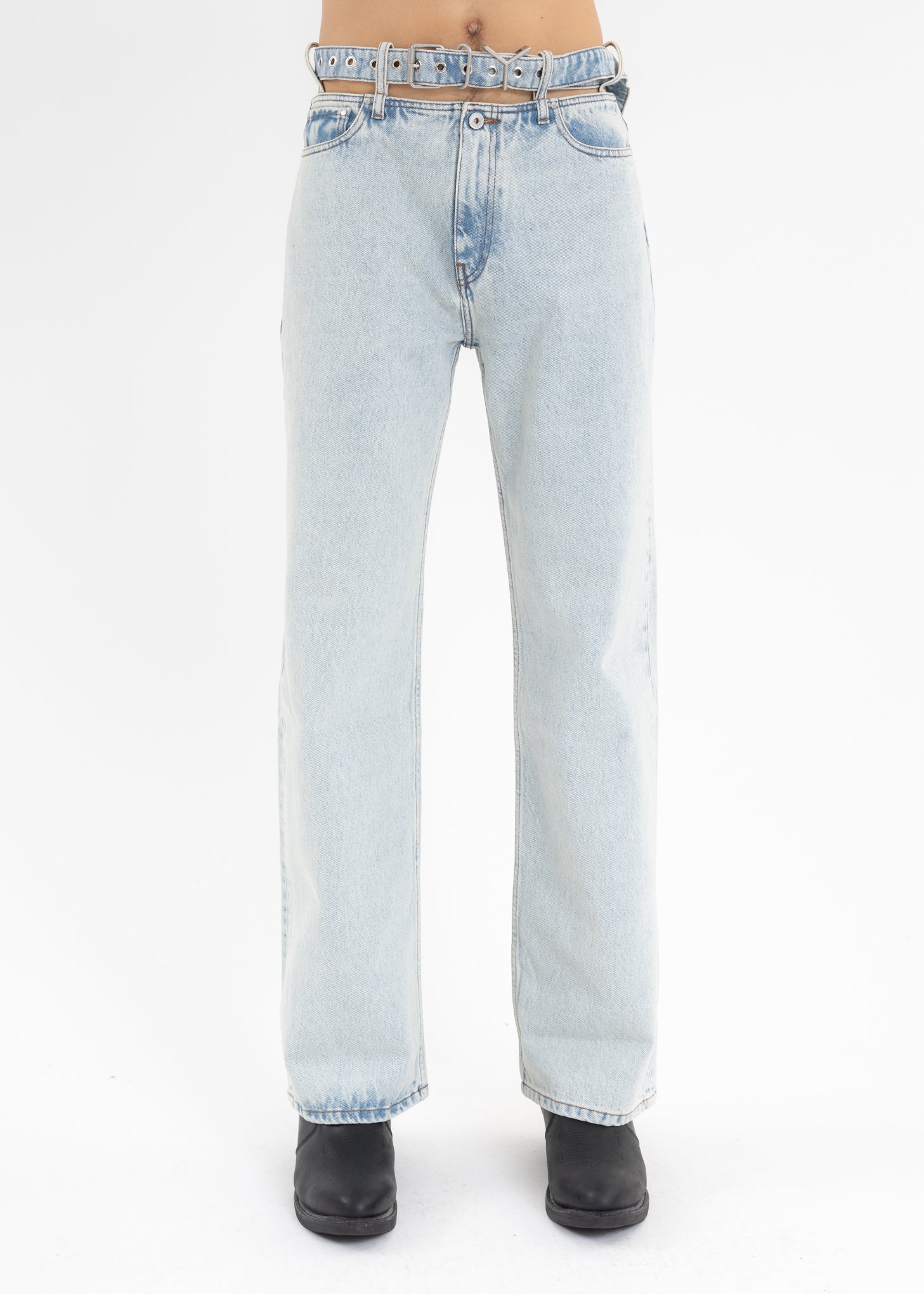 ICE BLUE Y BELT JEANS - Image 4