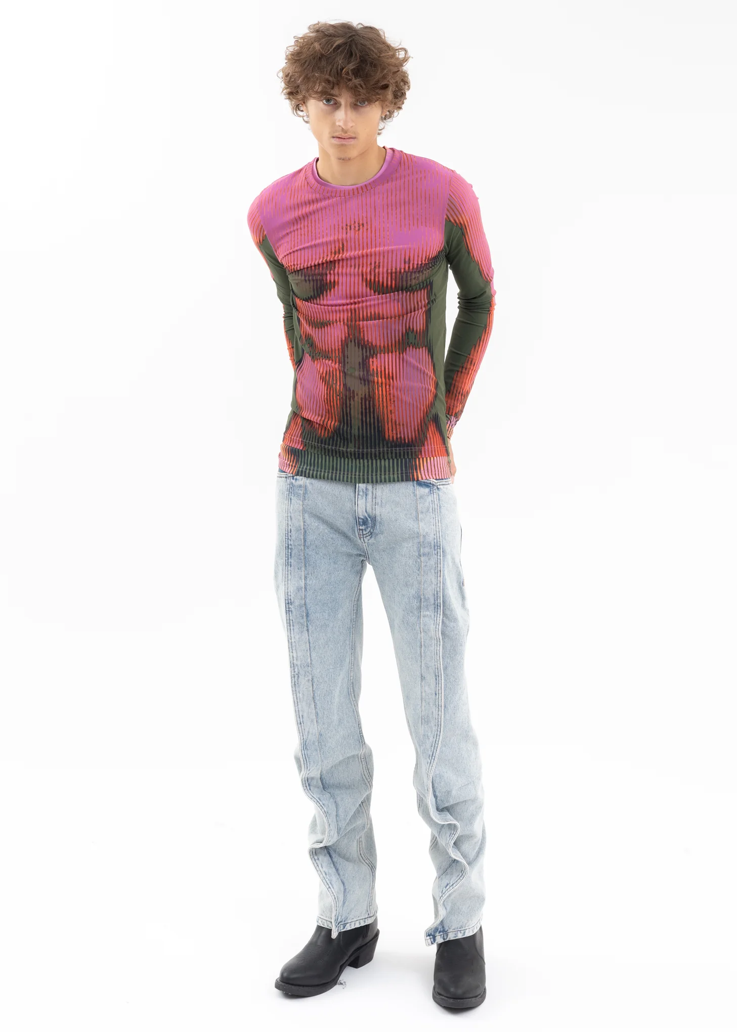 ICE BLUE SLIM BANANA JEANS - Image 6