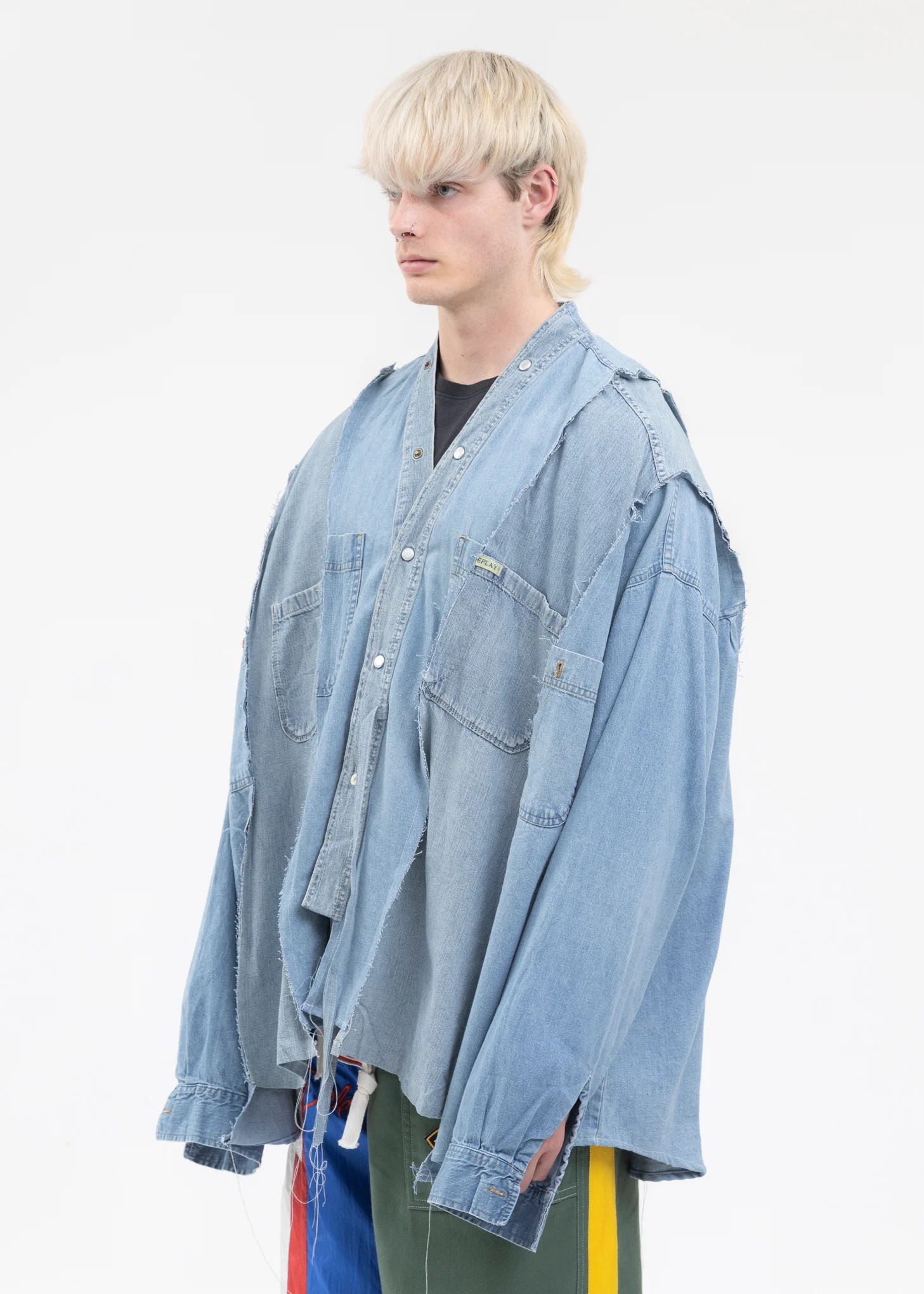 Indigo Docking Wide Denim Samue Shirts -Style 2 - Image 3
