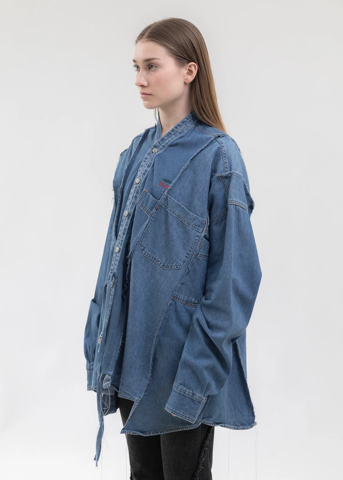 Indigo Docking Wide Denim Samue Shirts -Style 1 - Image 3