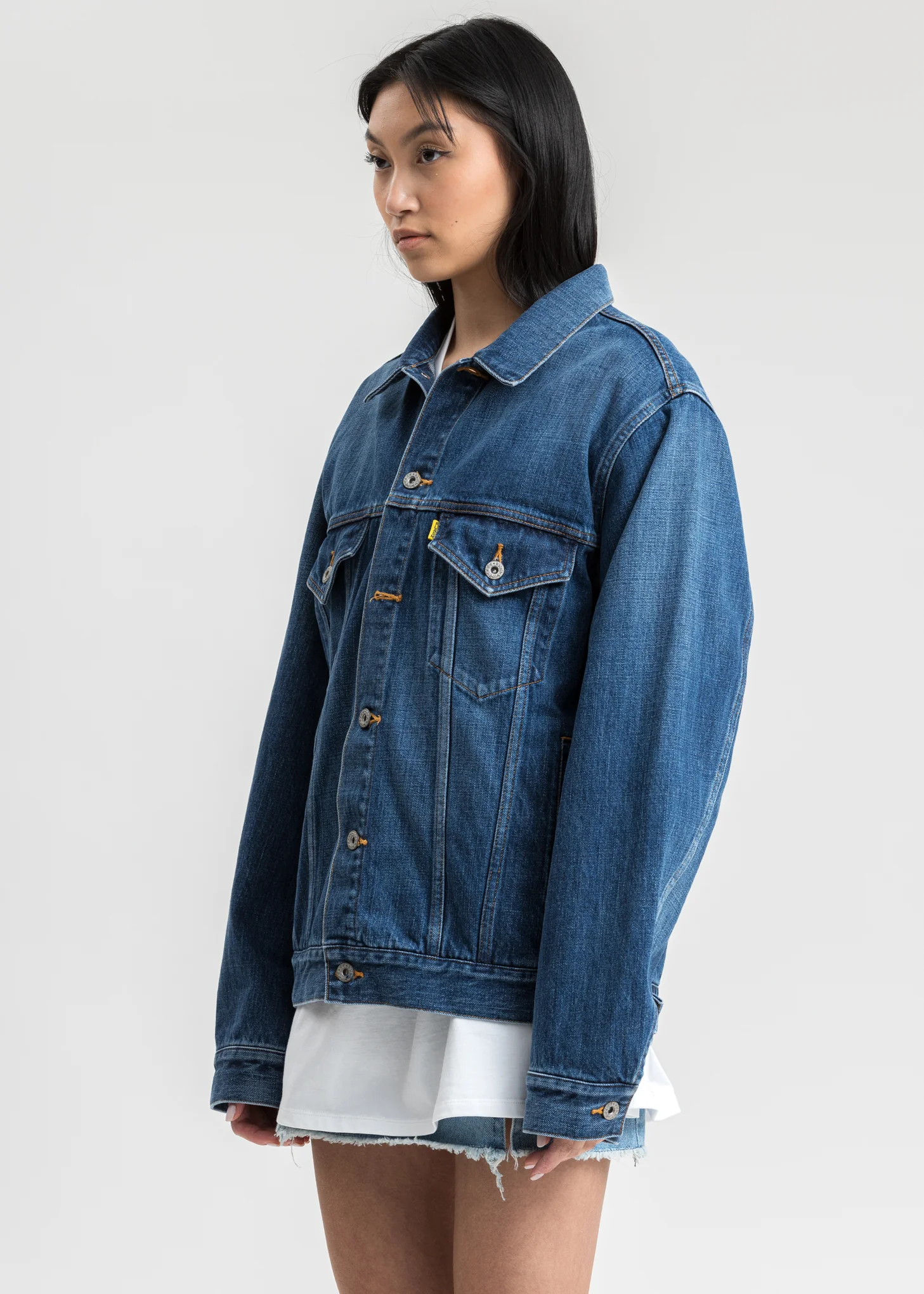 Indigo Memorial Polaroid Denim Jacket - Image 4
