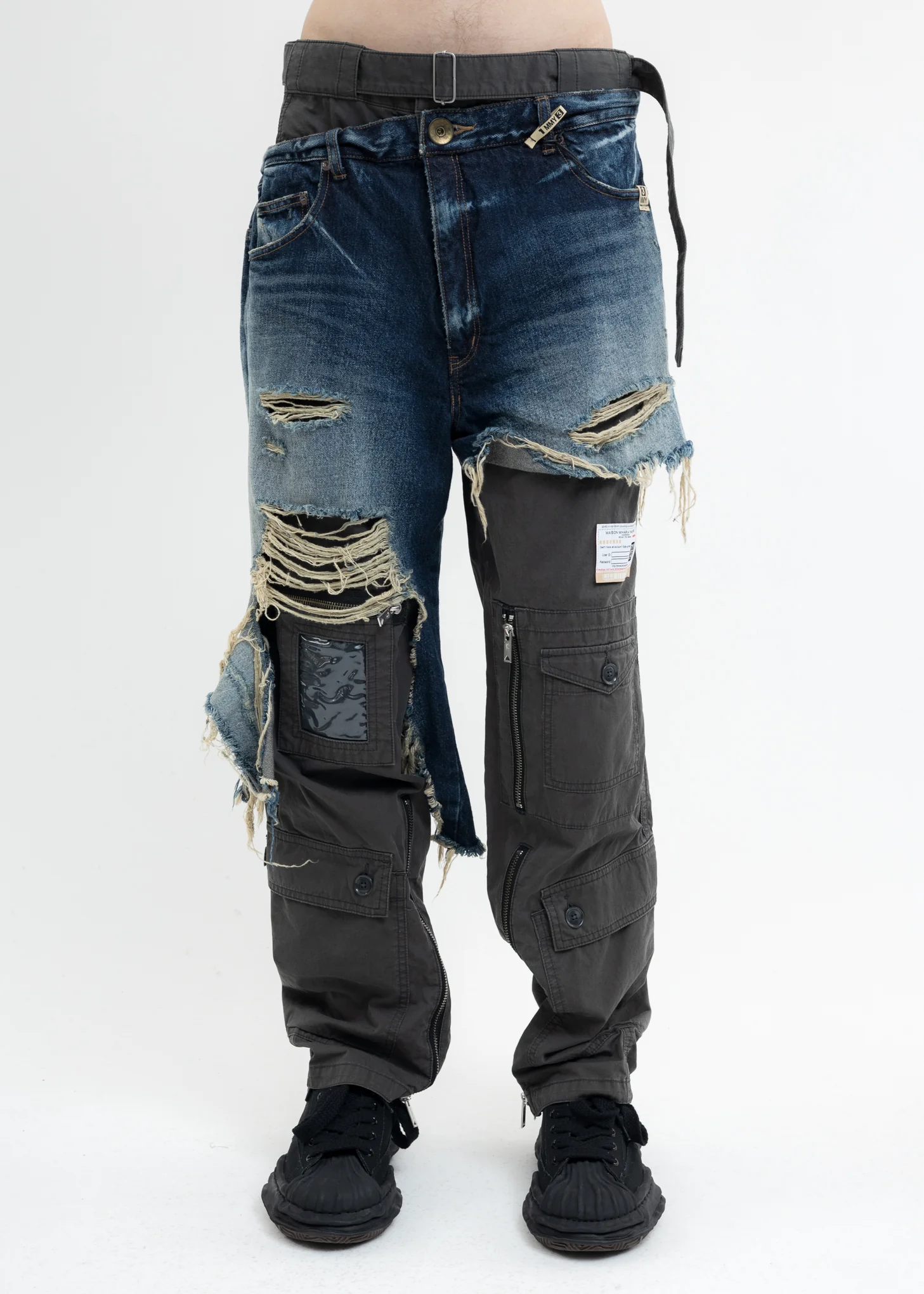 Indigo Military Layered Denim Pants
