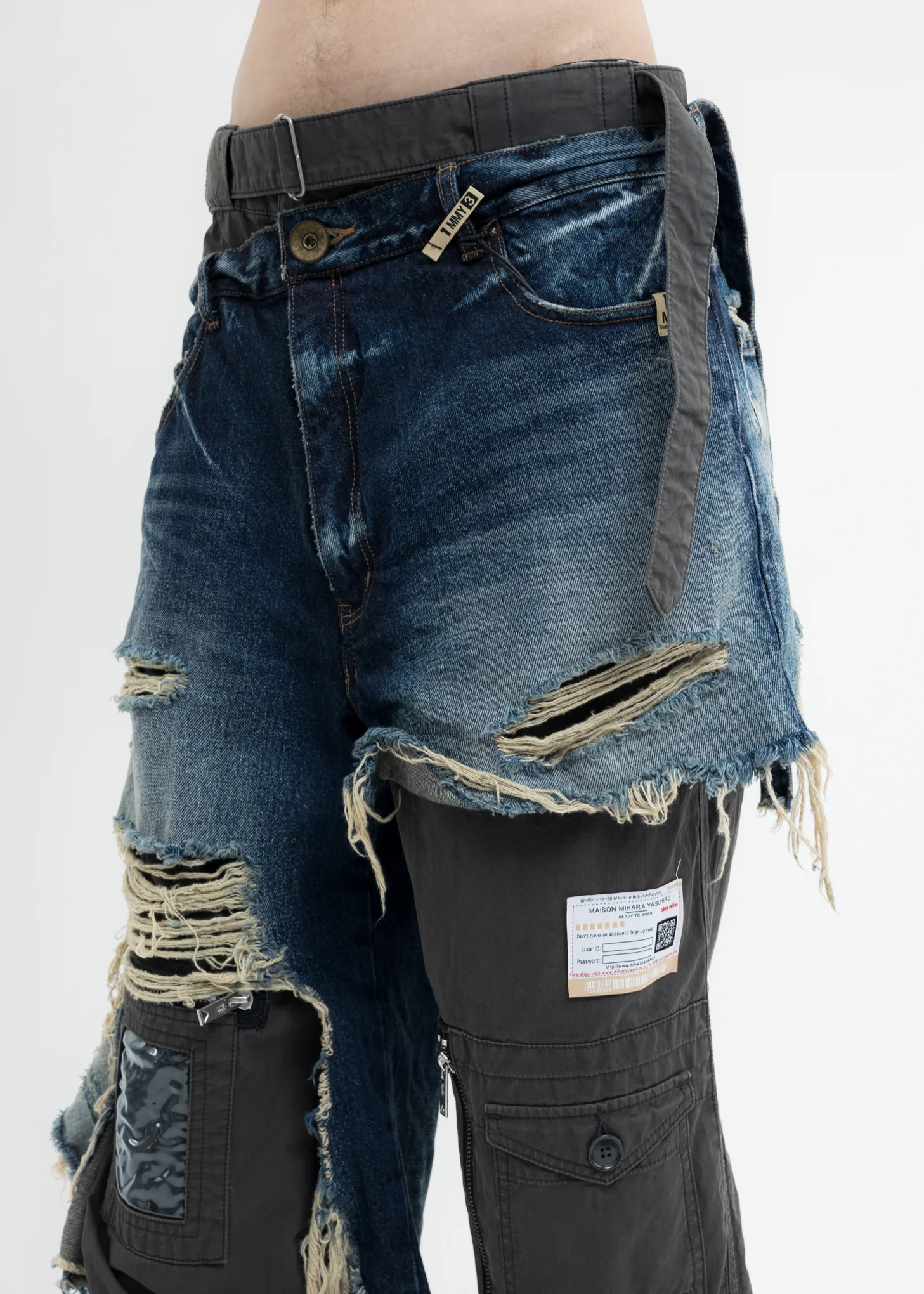 Indigo Military Layered Denim Pants - Image 6