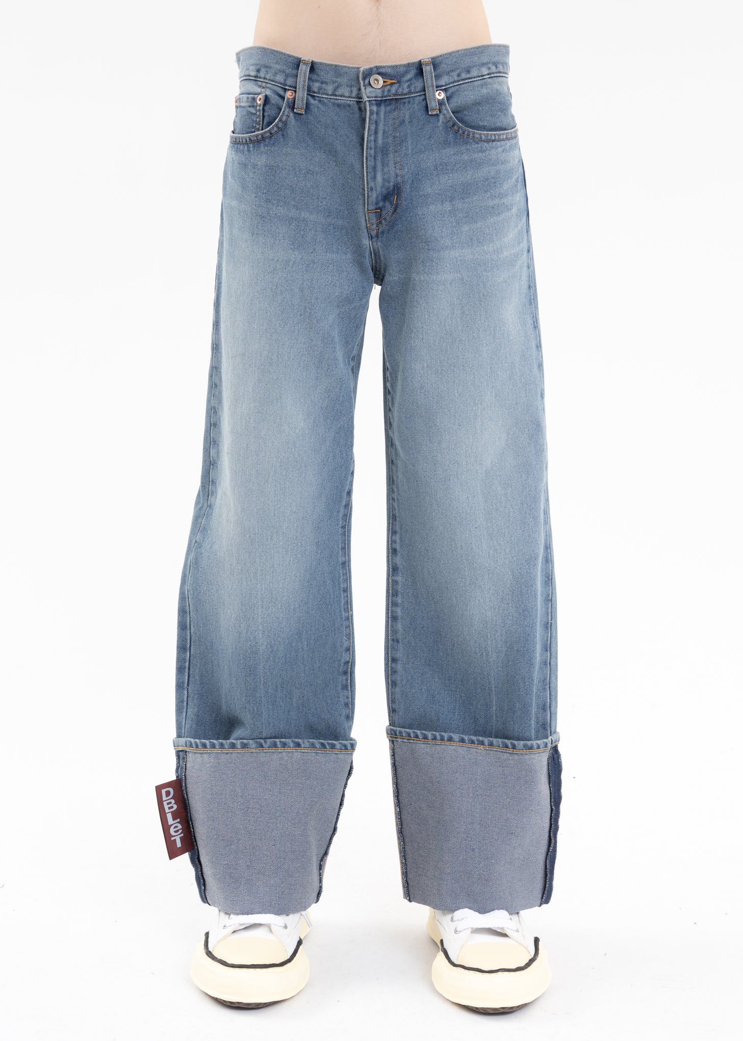 Indigo RECYCLE DENIM LOW-RISE DENIM PANTS