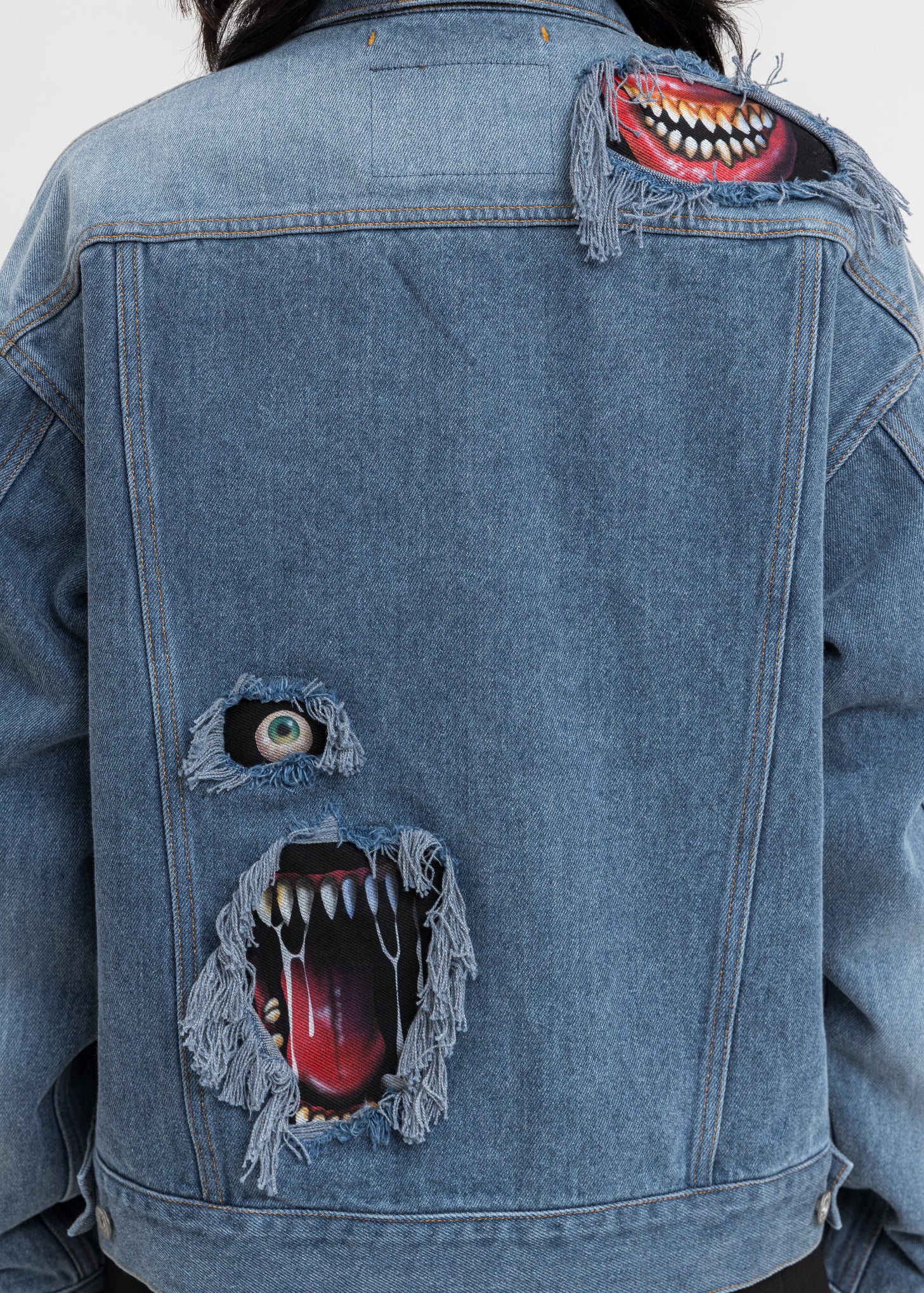 Indigo Recycle Denim Monster Repair Jacket - Image 2