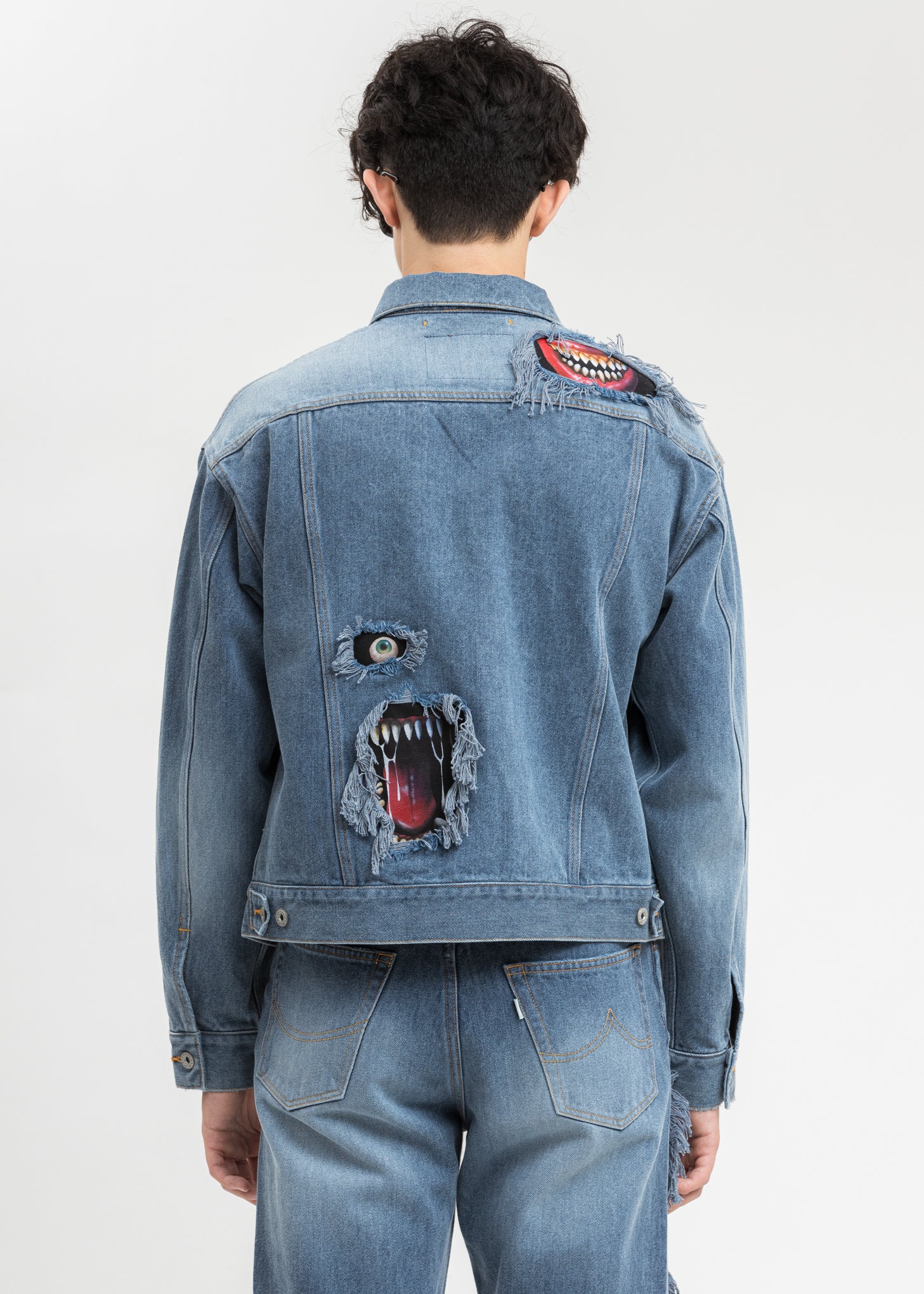 Indigo Recycle Denim Monster Repair Jacket - Image 2