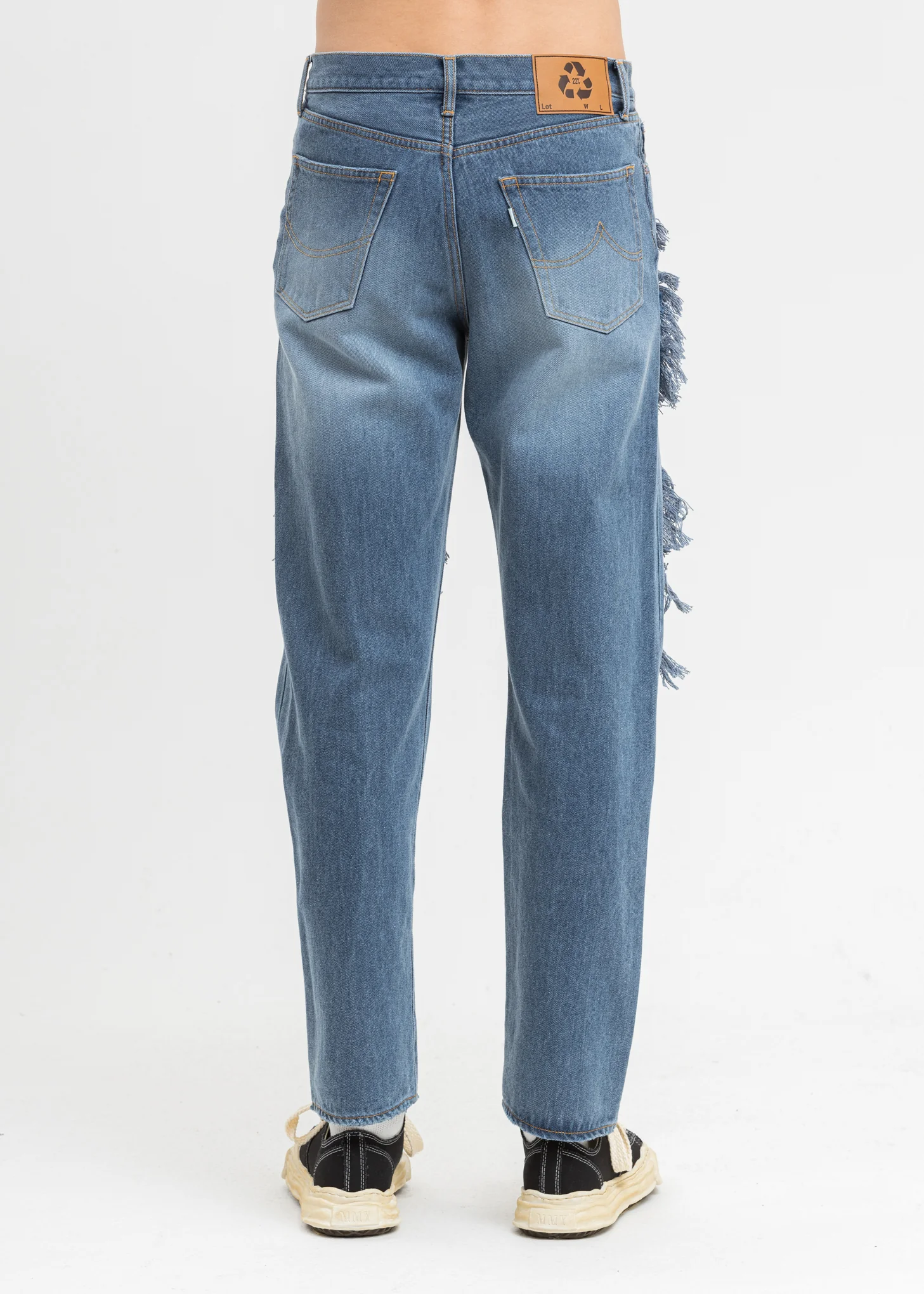 Indigo Recycle Denim Monster Repair Jeans - Image 5