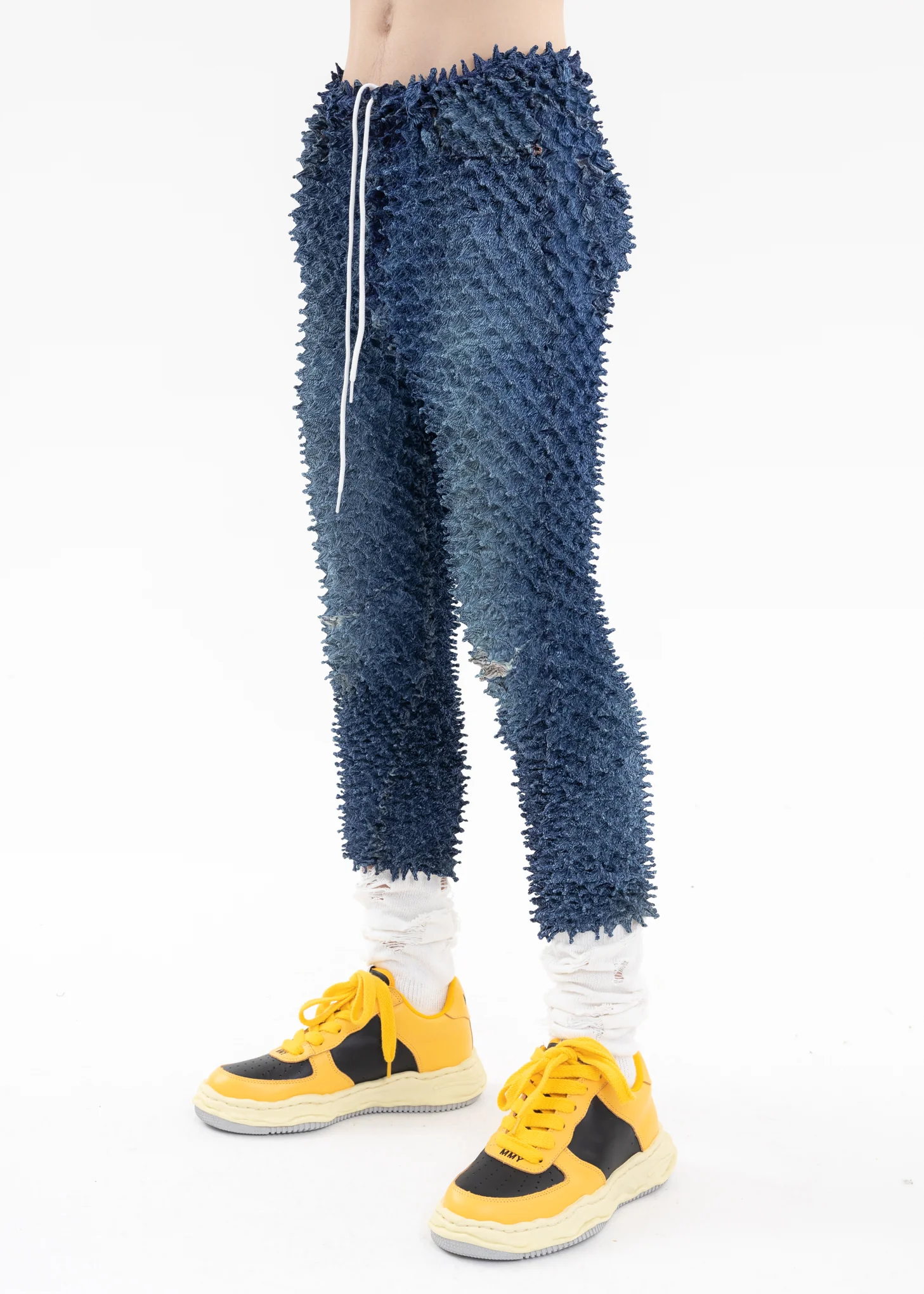 Indigo “SHIBORI” PHOTO PRINT DENIM PANTS - Image 3