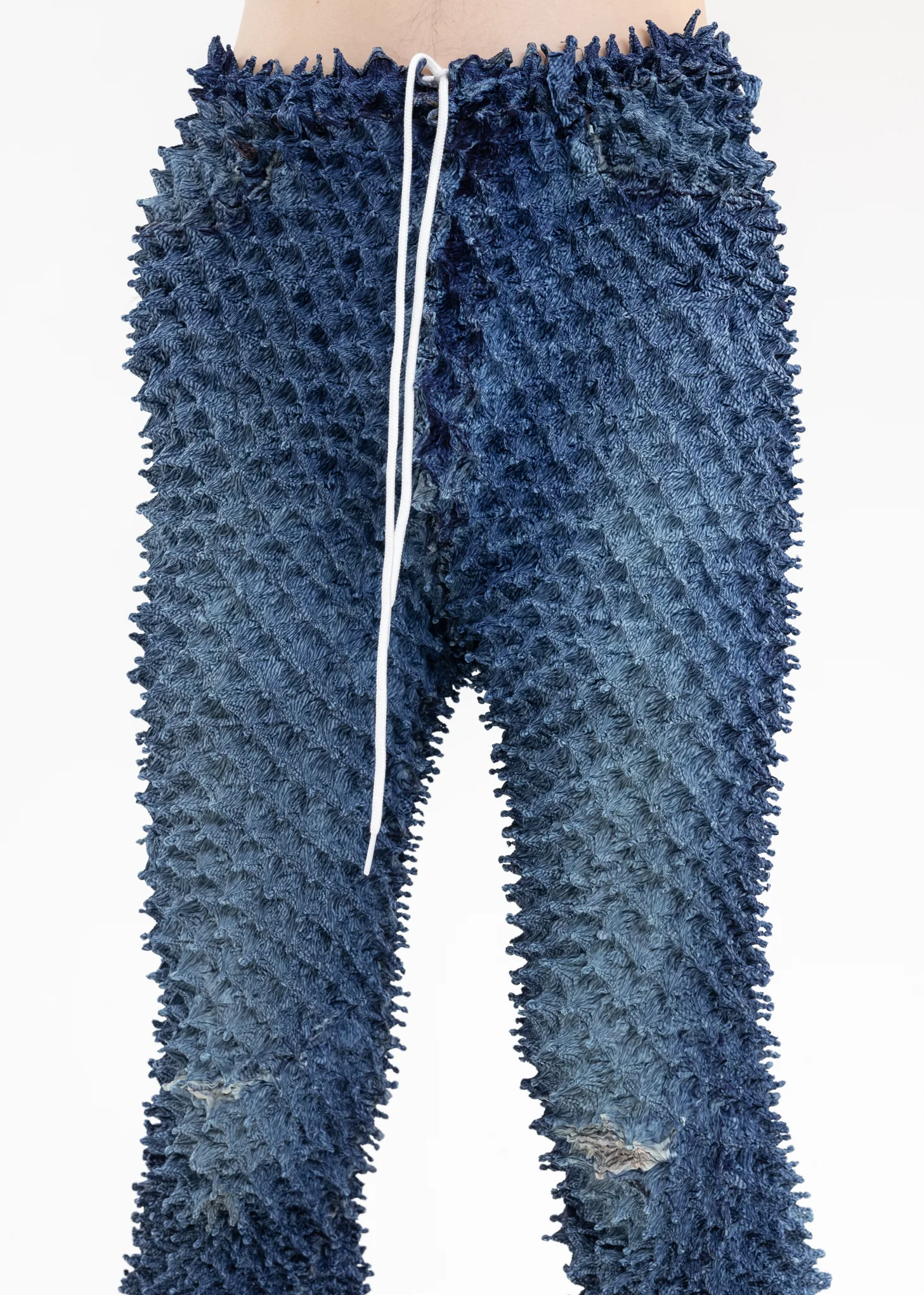 Indigo “SHIBORI” PHOTO PRINT DENIM PANTS - Image 4