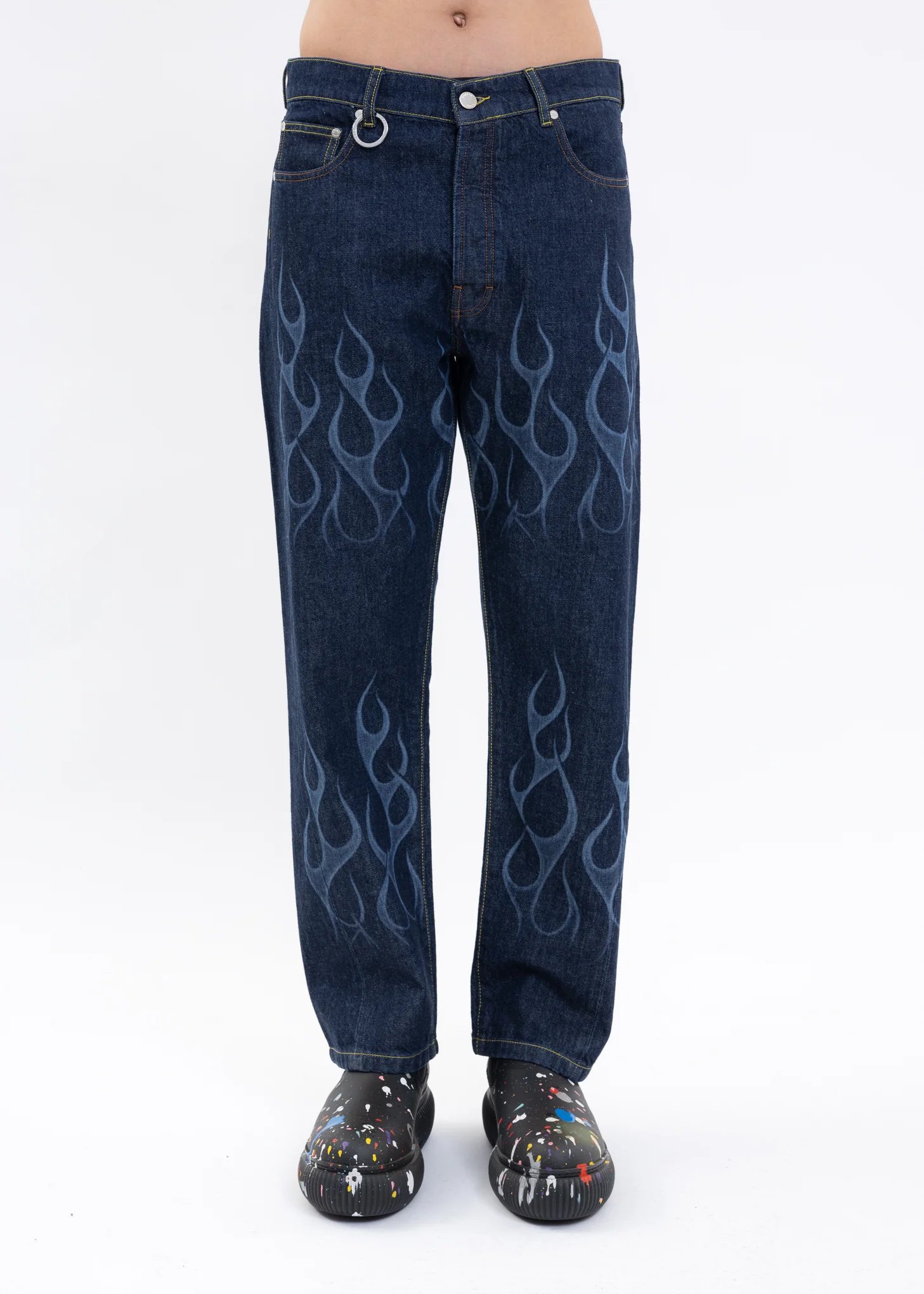 Indigo SIDE DENIM FLAMING Pants