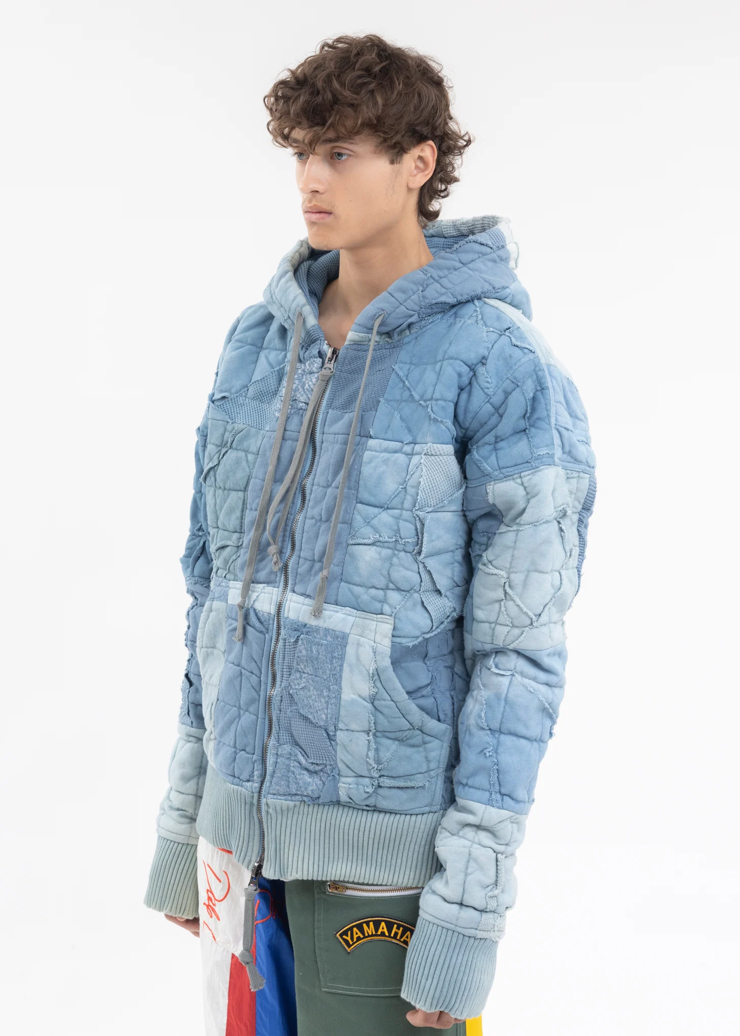 INDIGO STITCHWORK HOODIE - Image 3