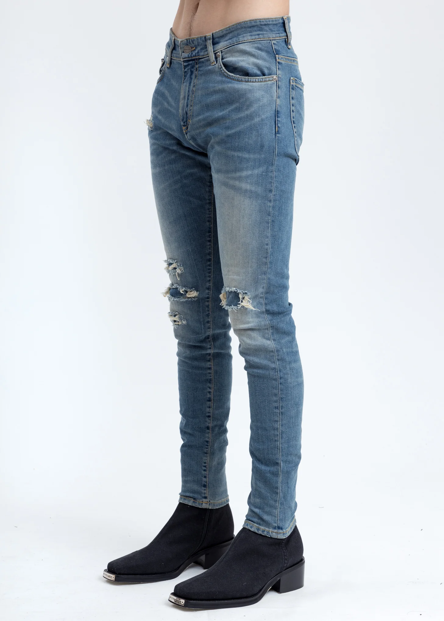 Indigo Underwork Denim Jeans - Image 3