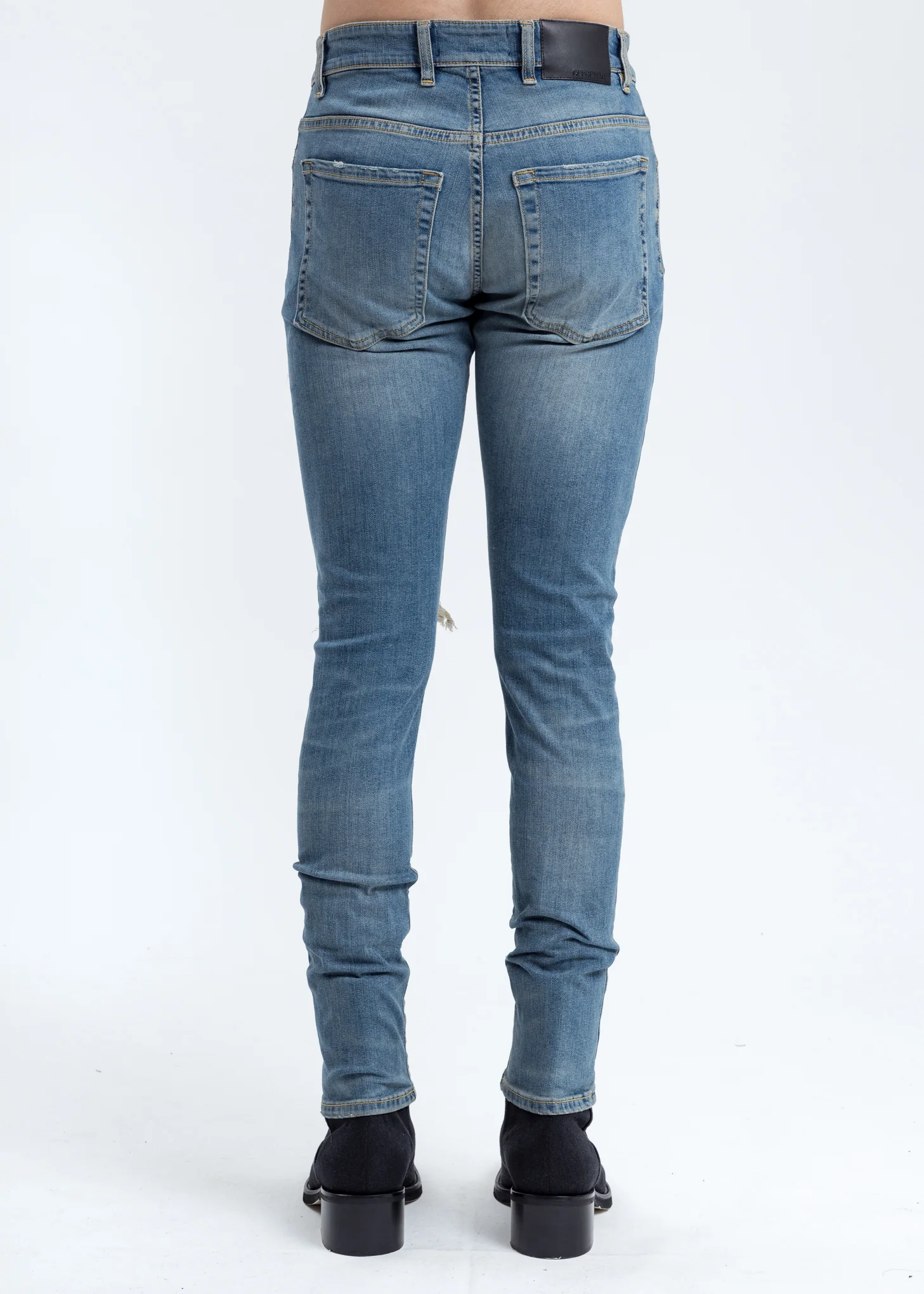 Indigo Underwork Denim Jeans - Image 4