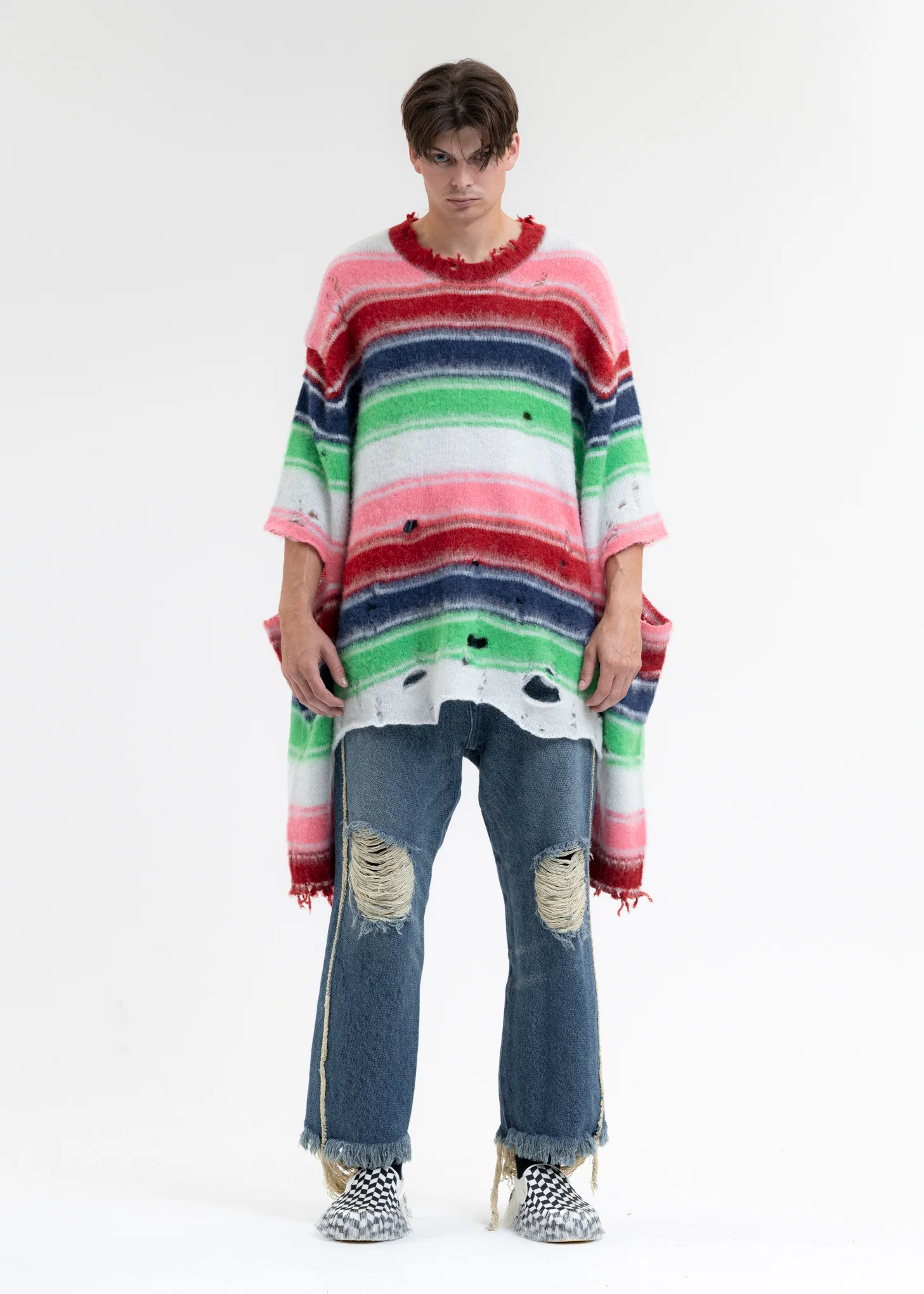 INDIGO x1.5 RESIZED DENIM PANTS - Image 6