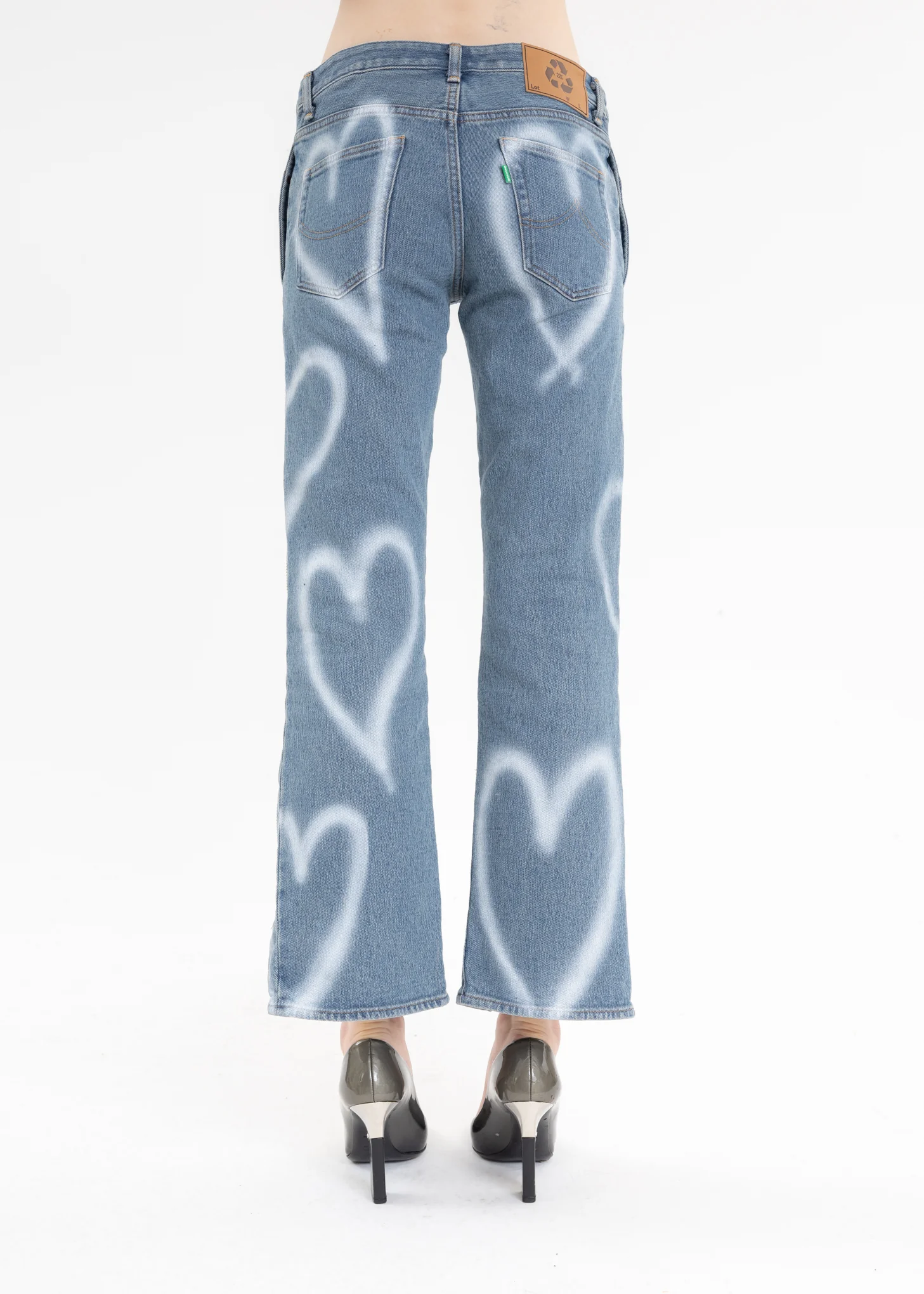 Indigo ZIP UP STRETCH DENIM PANTS - Image 2