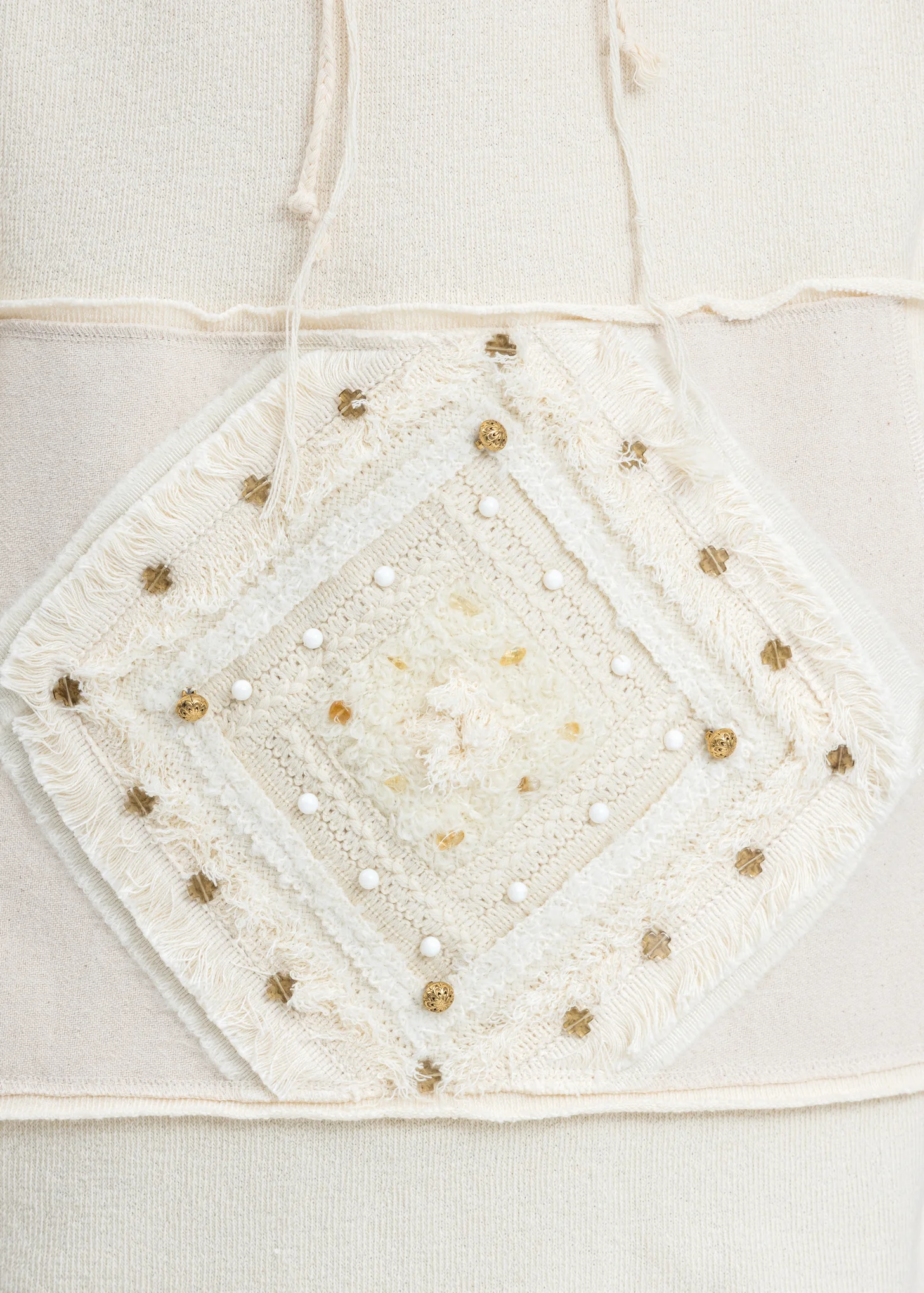 Ivory Beaded Hoodie - Image 5