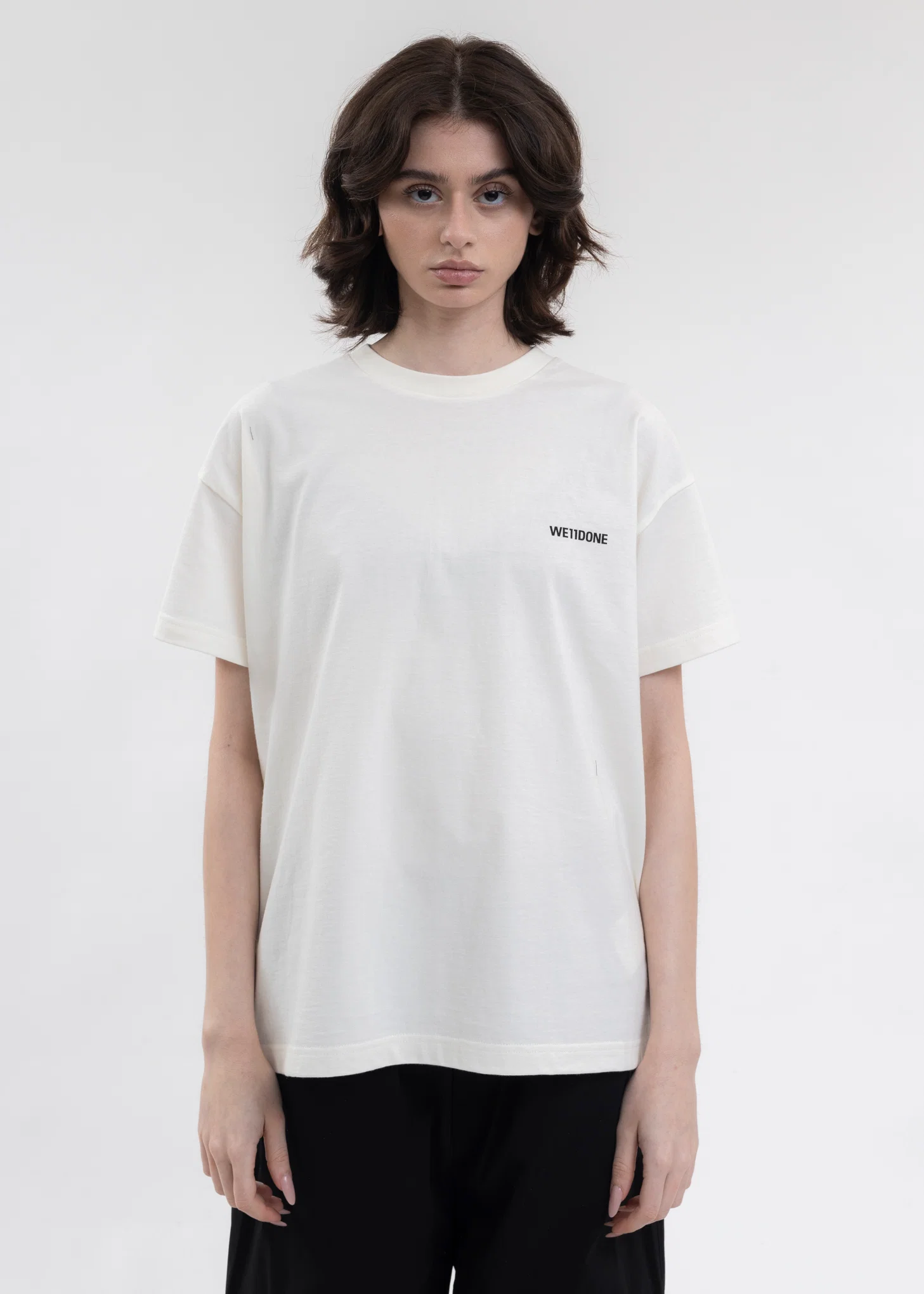 IVORY COTTON MINI LOGO T-SHIRT