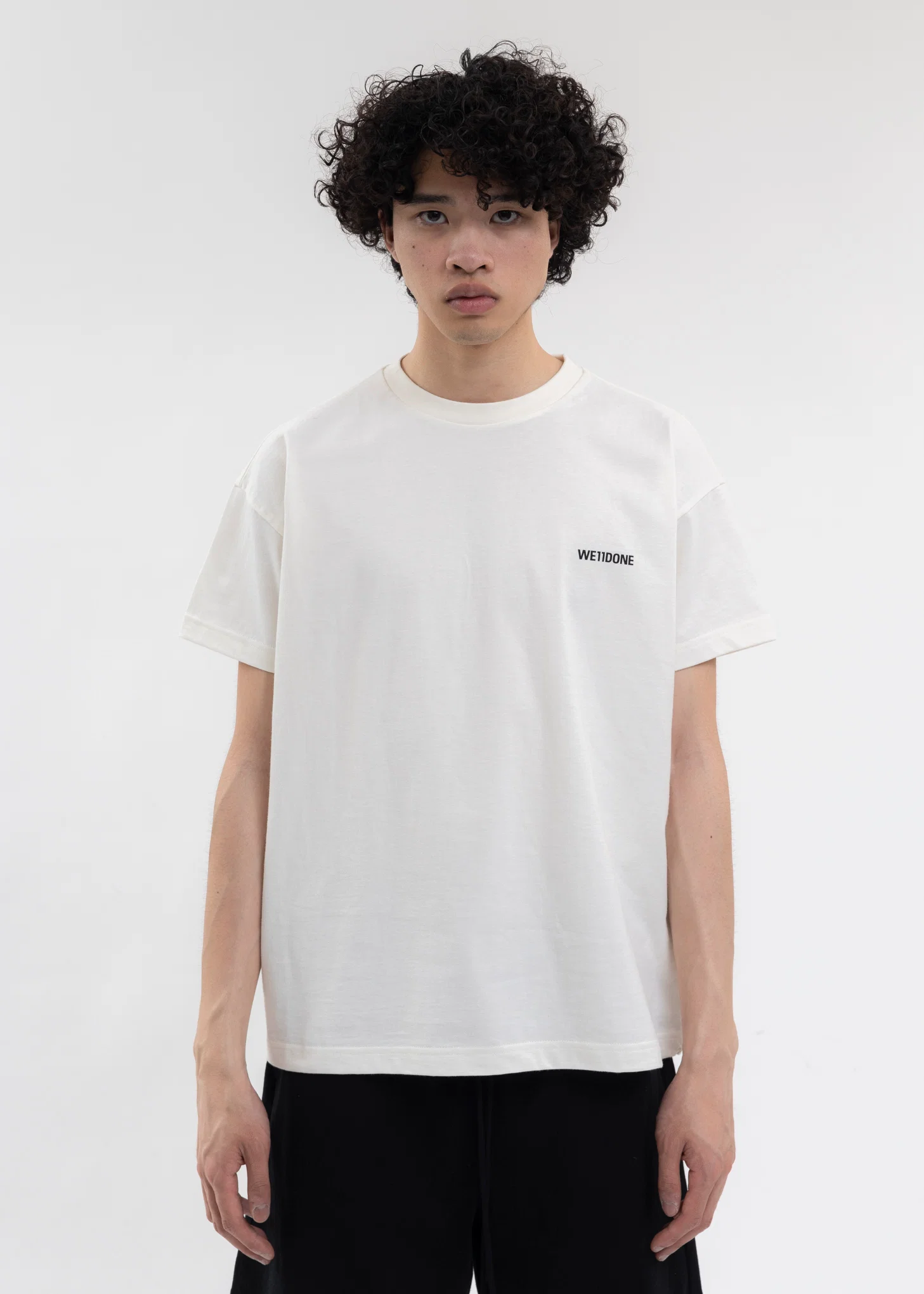 IVORY COTTON MINI LOGO T-SHIRT