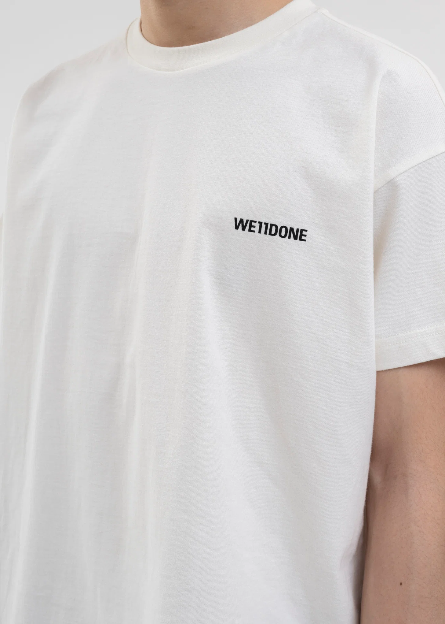 IVORY COTTON MINI LOGO T-SHIRT - Image 2
