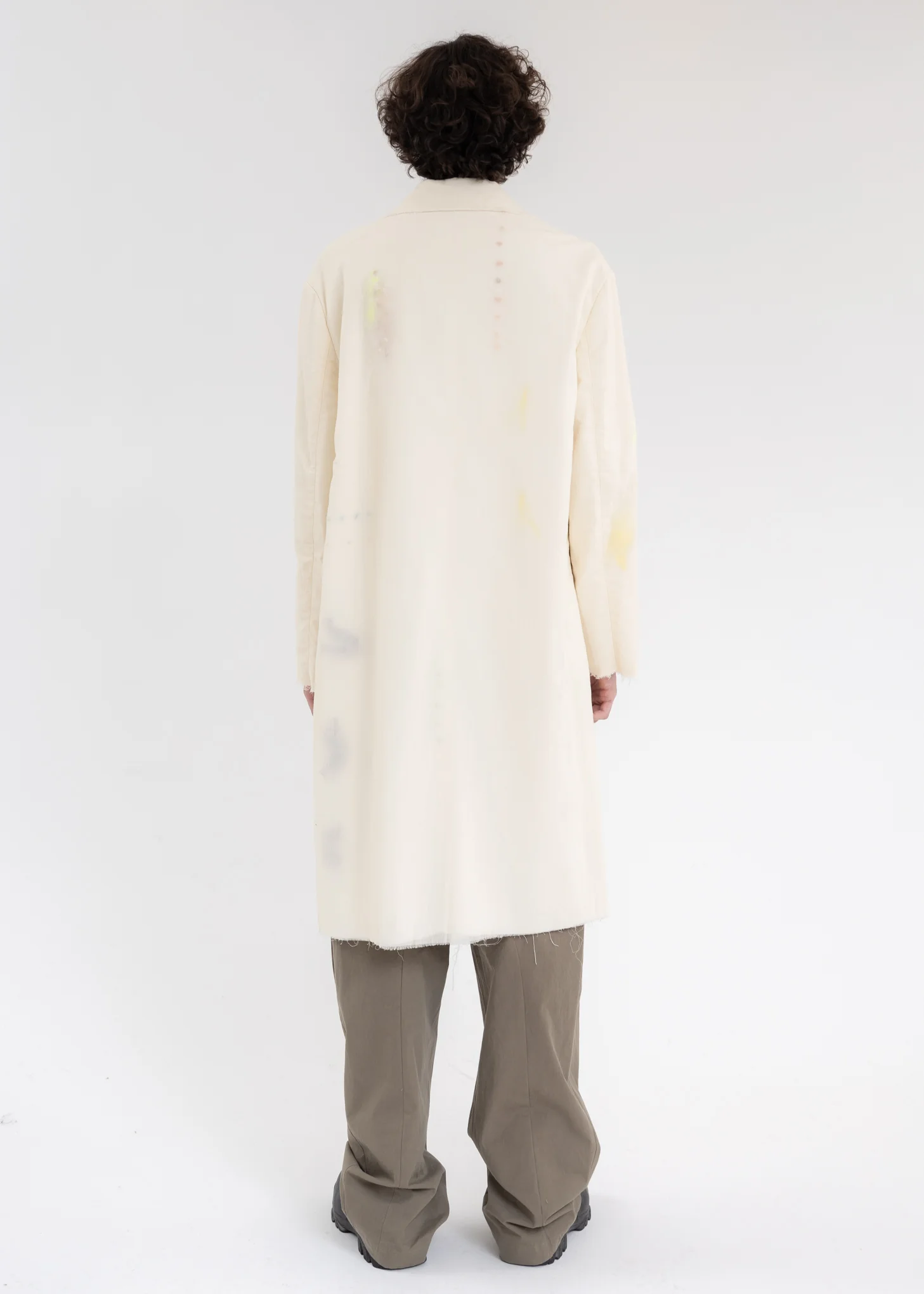 IVORY DOUBLE LAYER HEMP COAT - Image 4