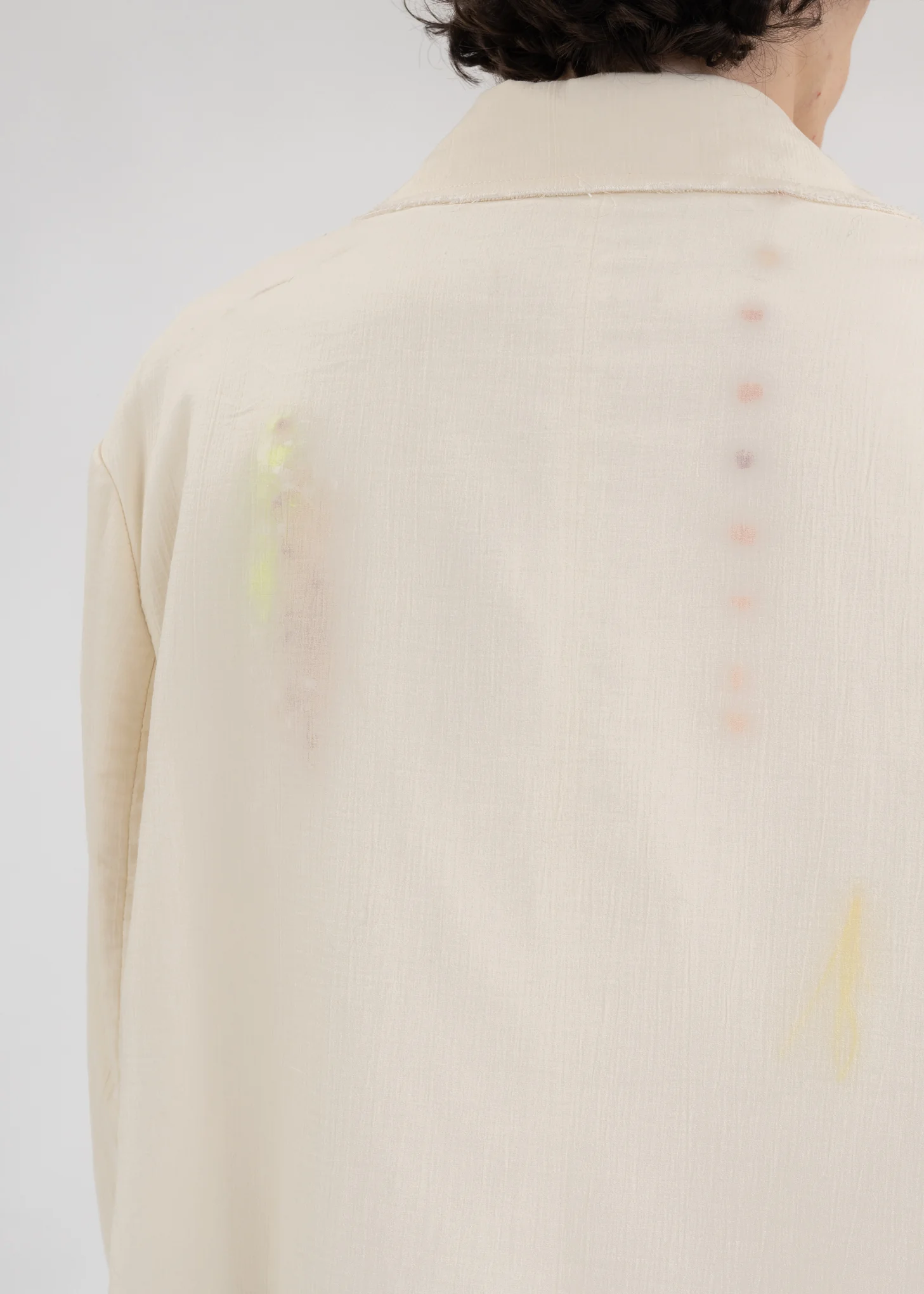 IVORY DOUBLE LAYER HEMP COAT - Image 5