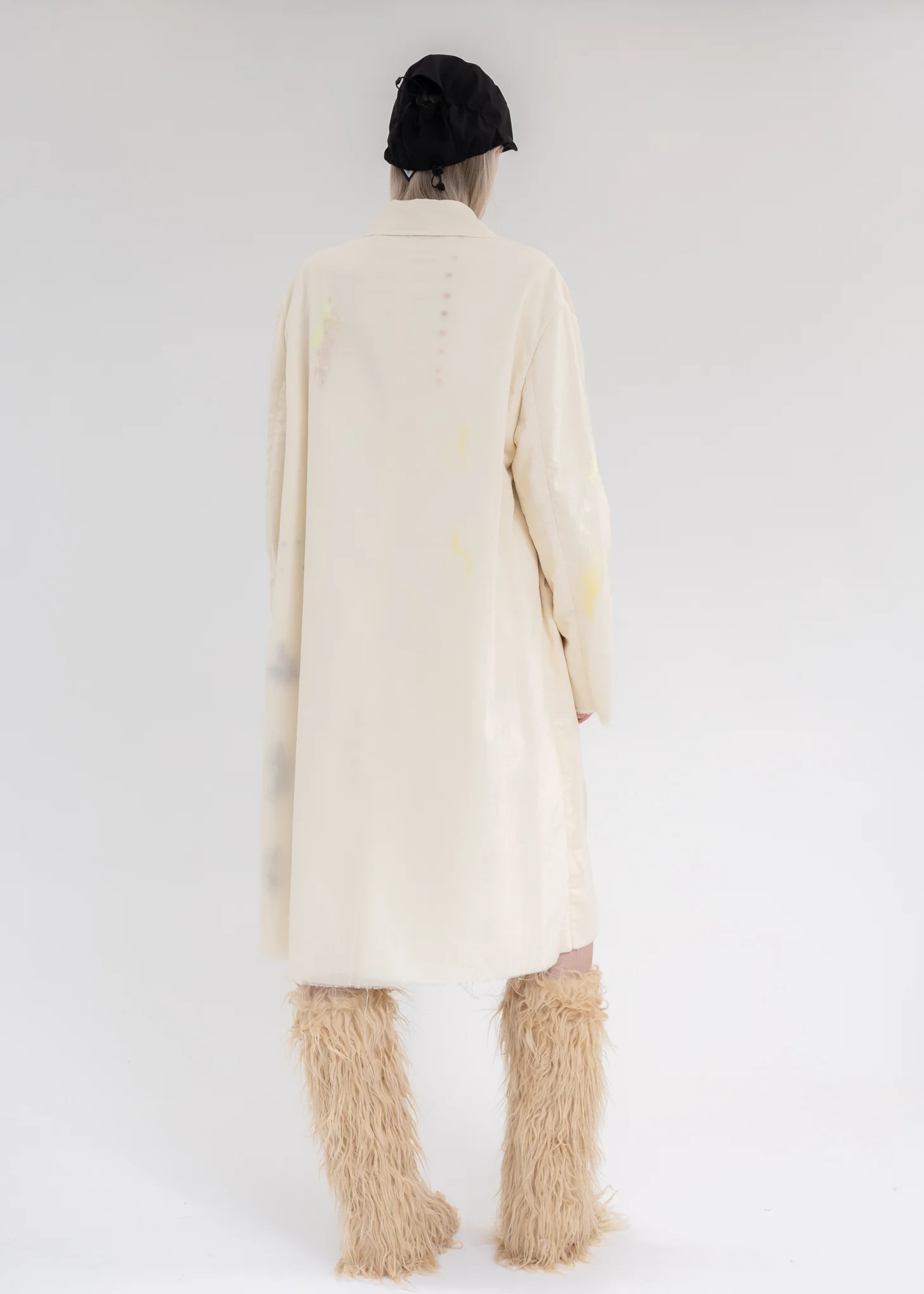 IVORY DOUBLE LAYER HEMP COAT - Image 2