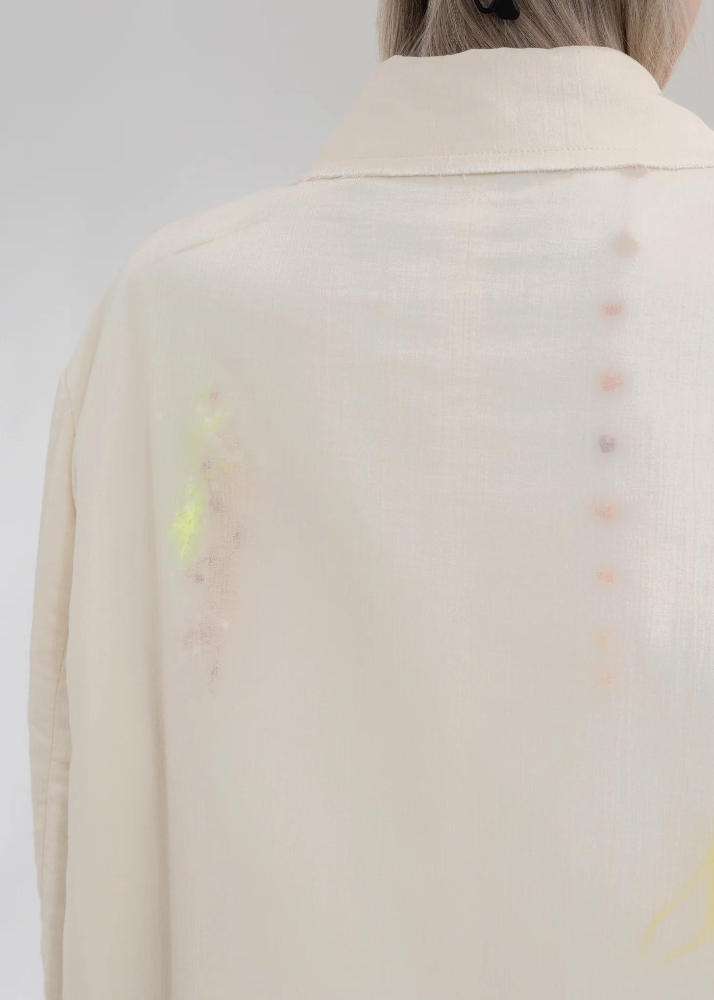 IVORY DOUBLE LAYER HEMP COAT - Image 6