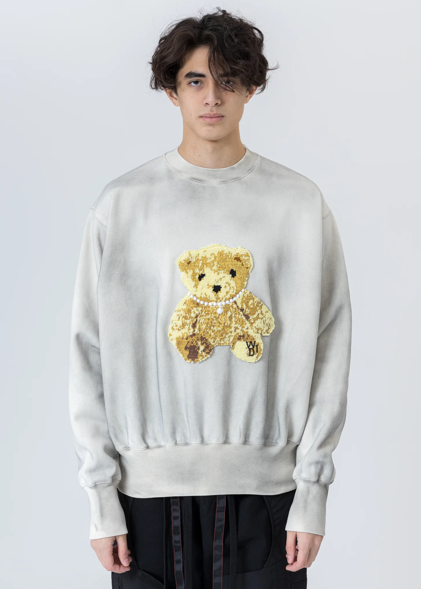 Ivory Embroidered Teddy Sweater
