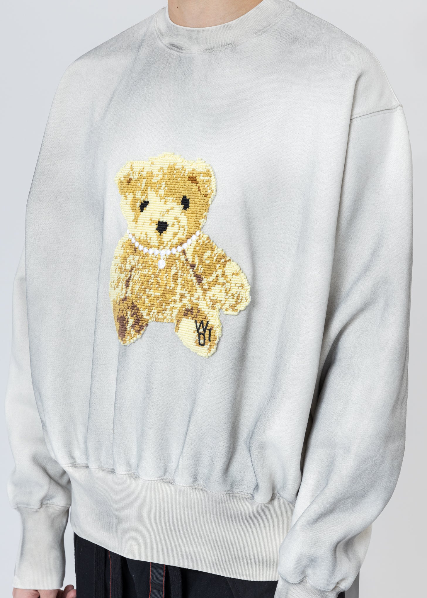 Ivory Embroidered Teddy Sweater - Image 2