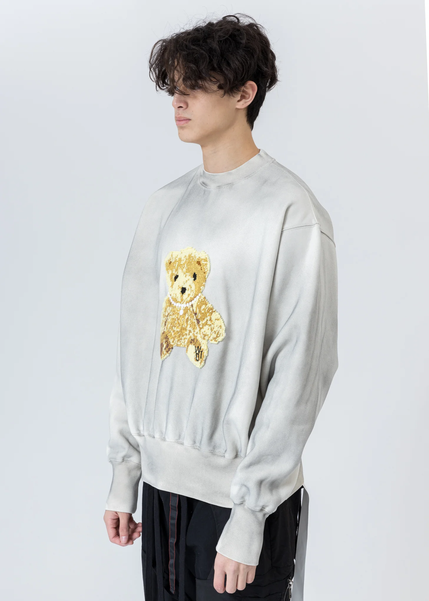 Ivory Embroidered Teddy Sweater - Image 3