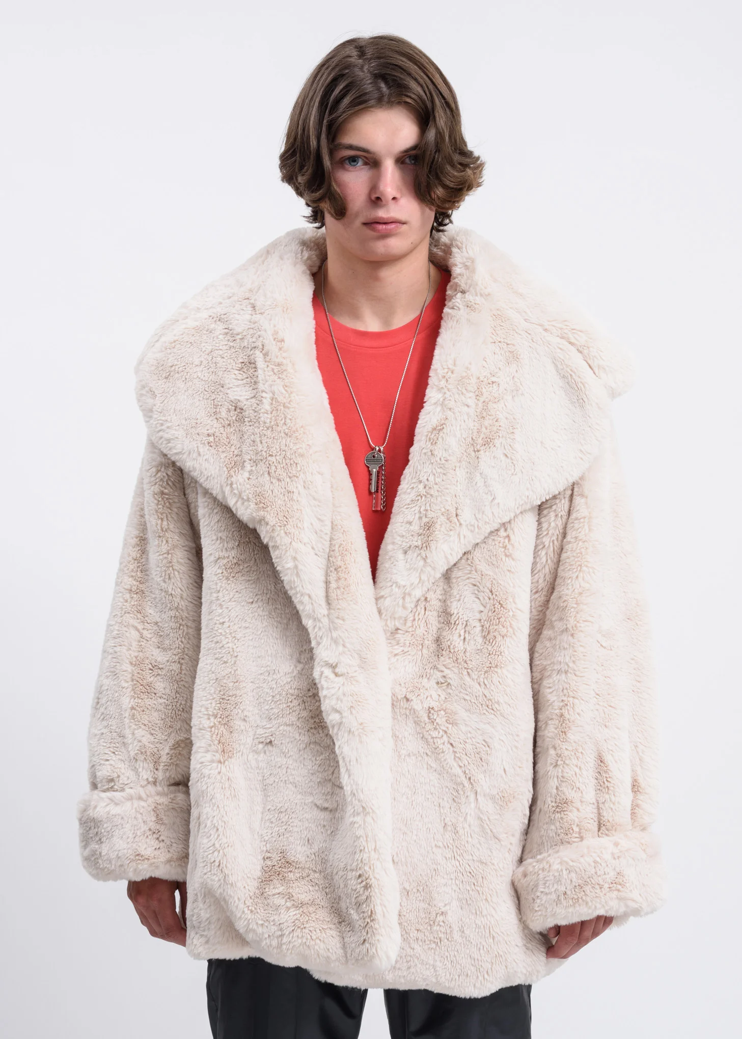 Ivory Faux Fur Coat