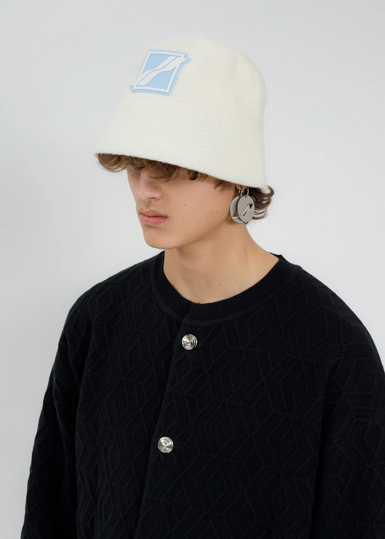 Ivory Knit Bucket Hat - Image 2